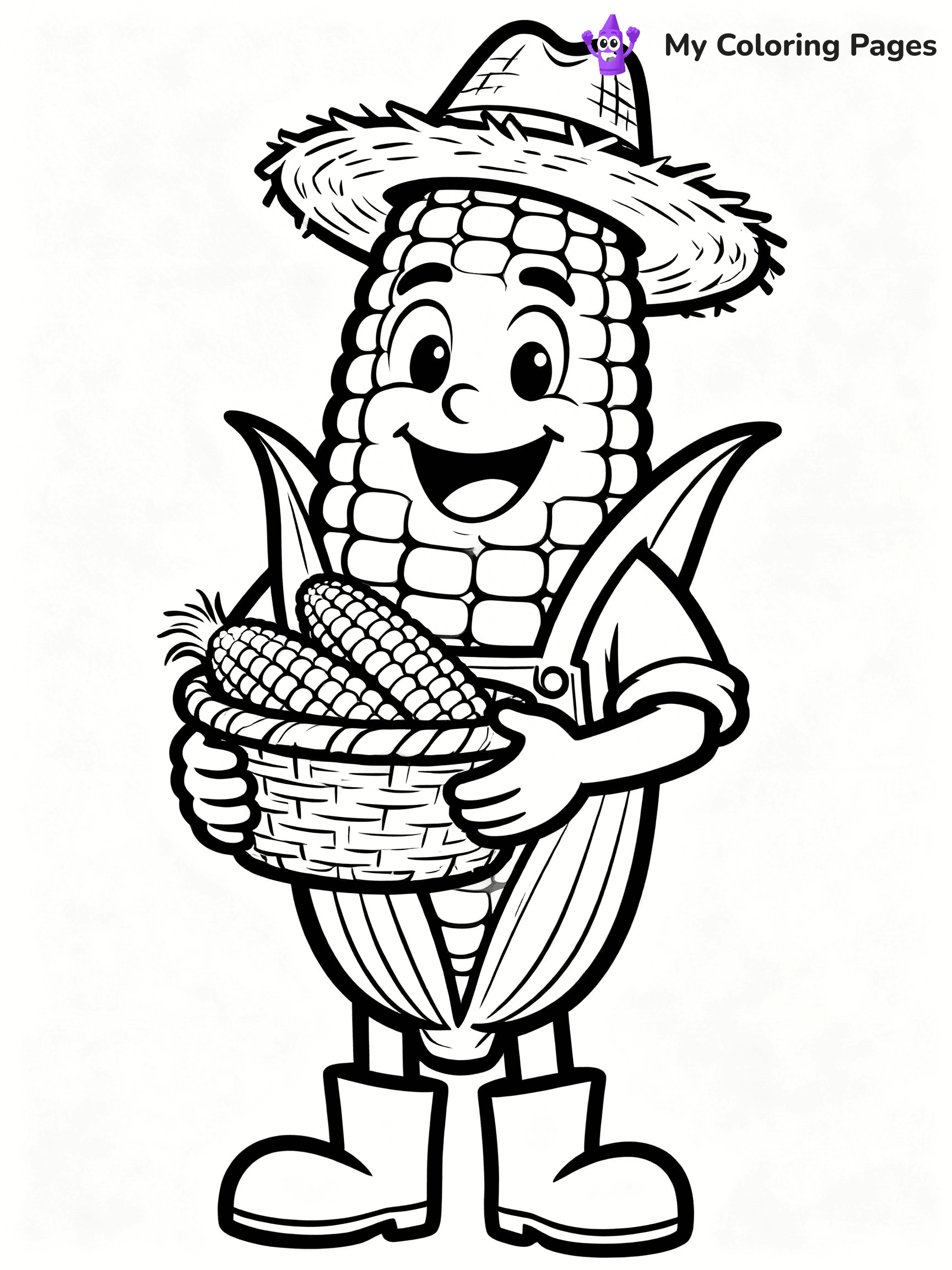 Corn Coloring Pages - 49