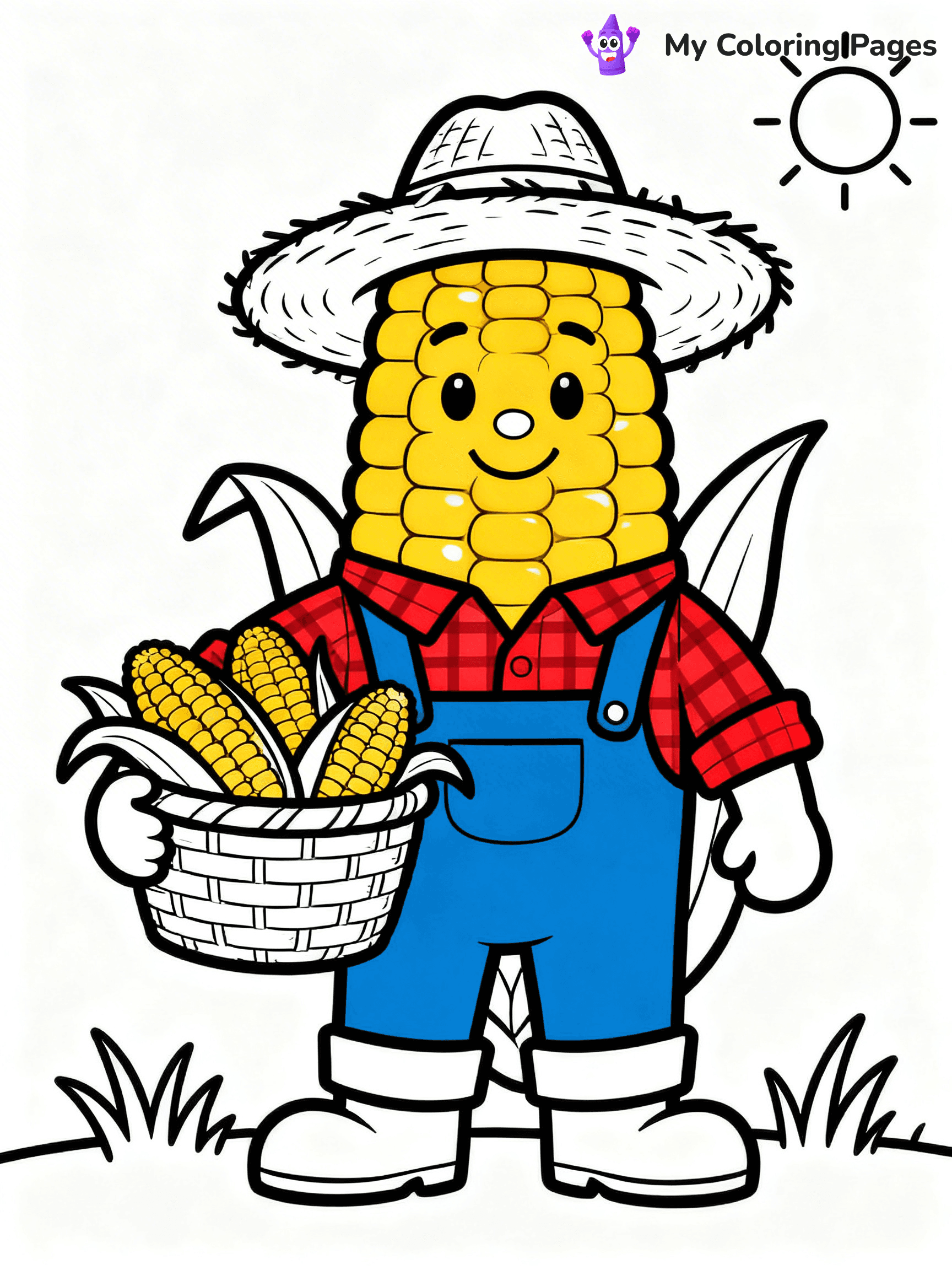 Corn Coloring Pages - 47