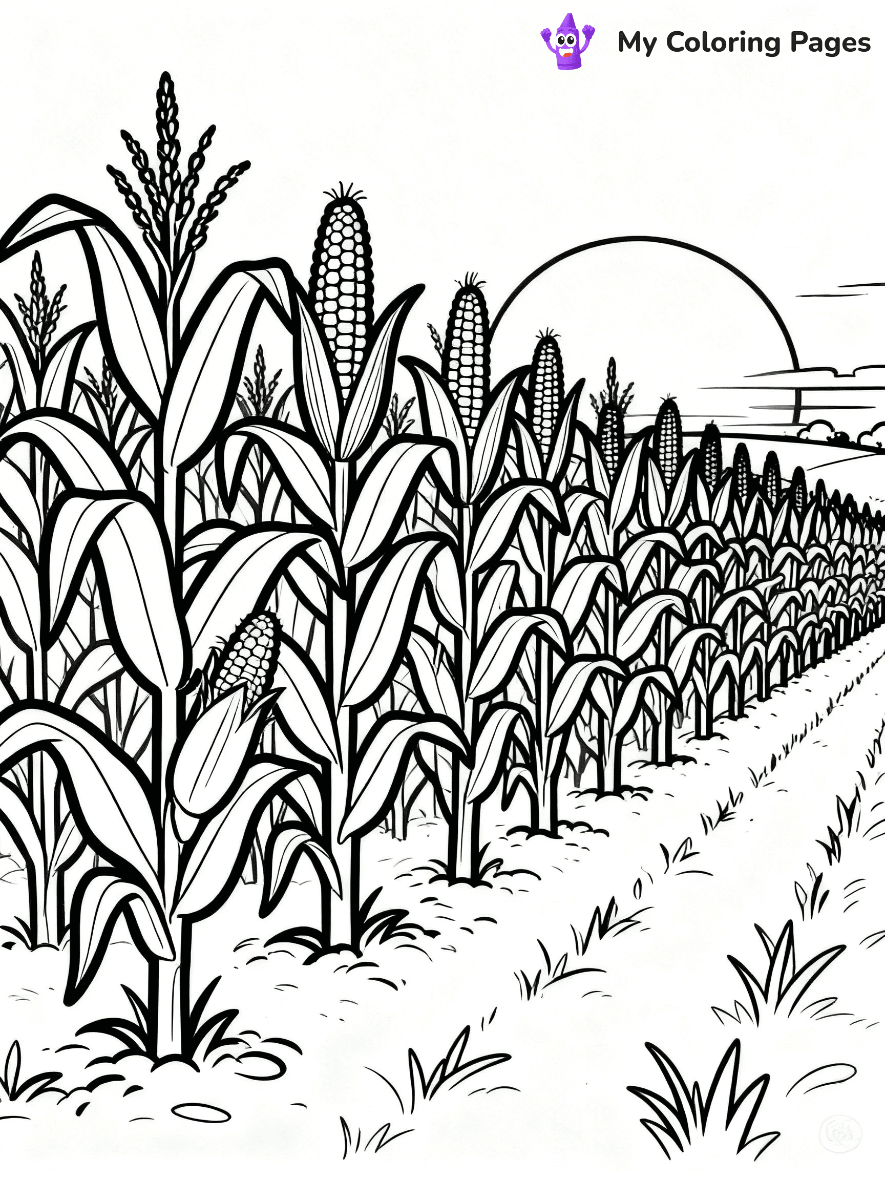 Corn Coloring Pages - 42