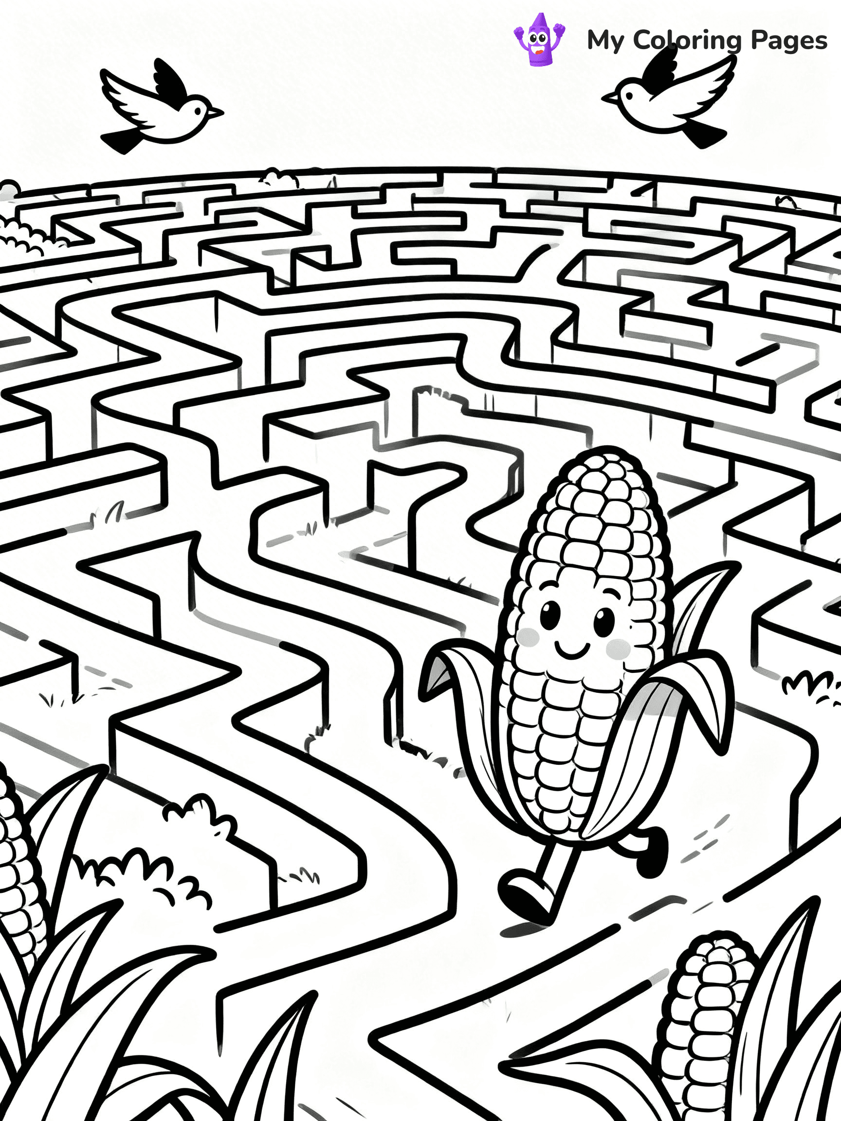 Corn Coloring Pages - 24