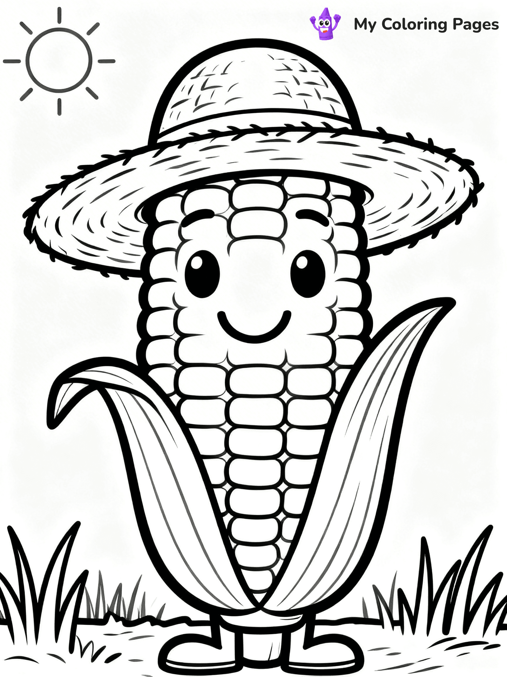 Corn Coloring Pages - 7