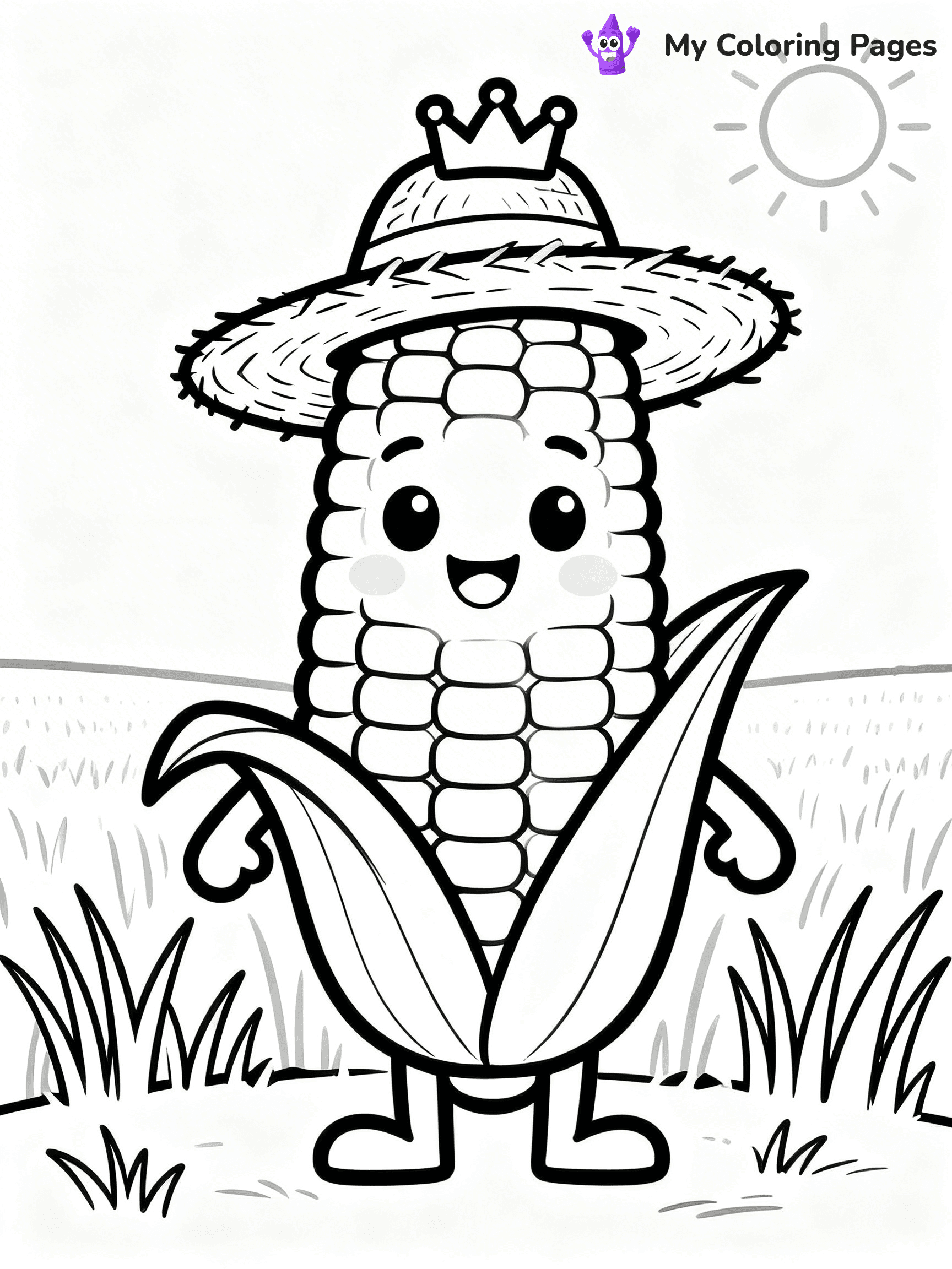 Corn Coloring Pages - 4