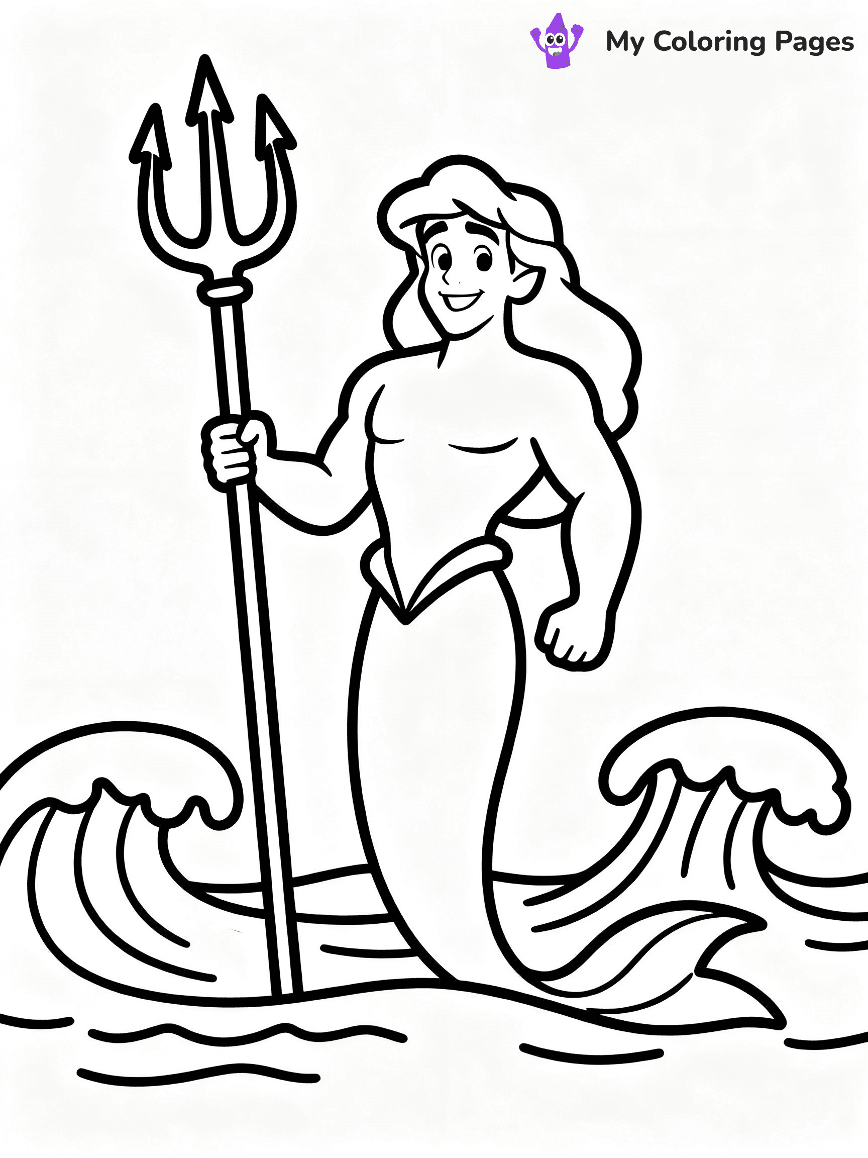 ⚠️ CRITICAL REQUIREMENT - ABSOLUTE BLACK AND WHITE ONLY ⚠️
This MUST be a BLACK AND WHITE line drawing ONLY. NO COLORS whatsoever.
- ONLY pure black lines (#000000) on pure white background (#FFFFFF)
- ABSOLUTELY NO colors, NO shading, NO gradients, NO grayscale
- If there are ANY colors in the output, the image is REJECTED
- This is a COLORING PAGE - meant to be COLORED IN by children
- The output must be UNCOLORED line art ready for coloring
⚠️ SUBJECT TO DRAW: Triton from The Little Mermaid in Disney animation style, commanding ocean waves, golden trident raised
(REMEMBER: Output must be BLACK AND WHITE line art only, NOT colored!)
# COLORING PAGE: BLACK OUTLINES ONLY - WHITE BACKGROUND MANDATORY
Create a **coloring book page** using EXACTLY two values: black lines, white space.
## NON-NEGOTIABLE BINARY RULES
- **ONLY #000000 (black) and #FFFFFF (white)** - NO other values exist
- **EVERY PIXEL = BLACK OR WHITE** - no gray/shading/antialiasing
- **WHITE BACKGROUND MANDATORY** - entire canvas stays white
- **ALL SHAPES HOLLOW** - everything is empty outlines waiting to be colored
- **FORBIDDEN:** fills, shading, gradients, patterns, textures, colors
- **NO SOLID REGIONS** - if it's not a thin line, it's wrong
## Universal Line Standards
- Black outlines ONLY - thin, uniform weight
- Every shape completely empty inside
- Closed contours suitable for coloring
- Simple flat illustration - zero depth/3D/realism
- **Style:** Whimsical Doodle Art Alley - rounded, friendly outlines (unless specified)
## Everything = Outline Only
- Characters/animals: hollow shapes
- Objects/clothing: empty contours
- Backgrounds/scenery: line work only
- Natural elements: outlined forms
- Dark/night areas: don't exist (use outlined symbols)
- Textures/patterns: convert to simple lines
## The Test
Can a child color EVERY white space with crayons? If any area is pre-filled/shaded/gray or colored in, it FAILS. Every shape must be waiting to receive color.
**FINAL OUTPUT**: Binary coloring page. Black lines define shapes. White spaces ready for coloring. Nothing else exists. No exceptions. Print-ready.
⚠️ FINAL REMINDER: Draw the subject "Triton from The Little Mermaid in Disney animation style, commanding ocean waves, golden trident raised" as BLACK AND WHITE line art. Zero colors in output.