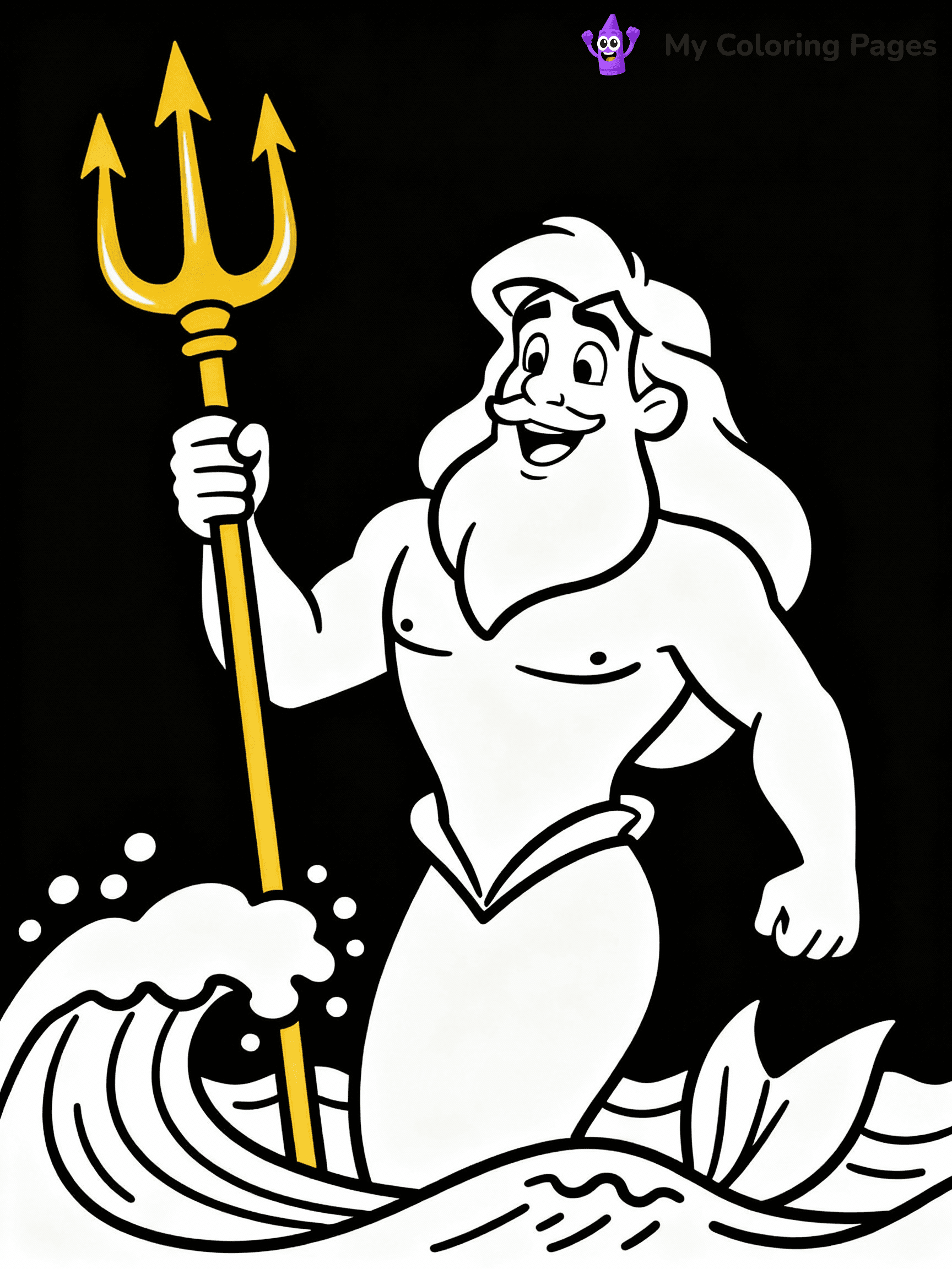 ⚠️ CRITICAL REQUIREMENT - ABSOLUTE BLACK AND WHITE ONLY ⚠️
This MUST be a BLACK AND WHITE line drawing ONLY. NO COLORS whatsoever.
- ONLY pure black lines (#000000) on pure white background (#FFFFFF)
- ABSOLUTELY NO colors, NO shading, NO gradients, NO grayscale
- If there are ANY colors in the output, the image is REJECTED
- This is a COLORING PAGE - meant to be COLORED IN by children
- The output must be UNCOLORED line art ready for coloring
⚠️ SUBJECT TO DRAW: Triton from The Little Mermaid in Disney animation style, commanding ocean waves, golden trident raised
(REMEMBER: Output must be BLACK AND WHITE line art only, NOT colored!)
# COLORING PAGE: BLACK OUTLINES ONLY - WHITE BACKGROUND MANDATORY
Create a **coloring book page** using EXACTLY two values: black lines, white space.
## NON-NEGOTIABLE BINARY RULES
- **ONLY #000000 (black) and #FFFFFF (white)** - NO other values exist
- **EVERY PIXEL = BLACK OR WHITE** - no gray/shading/antialiasing
- **WHITE BACKGROUND MANDATORY** - entire canvas stays white
- **ALL SHAPES HOLLOW** - everything is empty outlines waiting to be colored
- **FORBIDDEN:** fills, shading, gradients, patterns, textures, colors
- **NO SOLID REGIONS** - if it's not a thin line, it's wrong
## Universal Line Standards
- Black outlines ONLY - thin, uniform weight
- Every shape completely empty inside
- Closed contours suitable for coloring
- Simple flat illustration - zero depth/3D/realism
- **Style:** Whimsical Doodle Art Alley - rounded, friendly outlines (unless specified)
## Everything = Outline Only
- Characters/animals: hollow shapes
- Objects/clothing: empty contours
- Backgrounds/scenery: line work only
- Natural elements: outlined forms
- Dark/night areas: don't exist (use outlined symbols)
- Textures/patterns: convert to simple lines
## The Test
Can a child color EVERY white space with crayons? If any area is pre-filled/shaded/gray or colored in, it FAILS. Every shape must be waiting to receive color.
**FINAL OUTPUT**: Binary coloring page. Black lines define shapes. White spaces ready for coloring. Nothing else exists. No exceptions. Print-ready.
⚠️ FINAL REMINDER: Draw the subject "Triton from The Little Mermaid in Disney animation style, commanding ocean waves, golden trident raised" as BLACK AND WHITE line art. Zero colors in output.