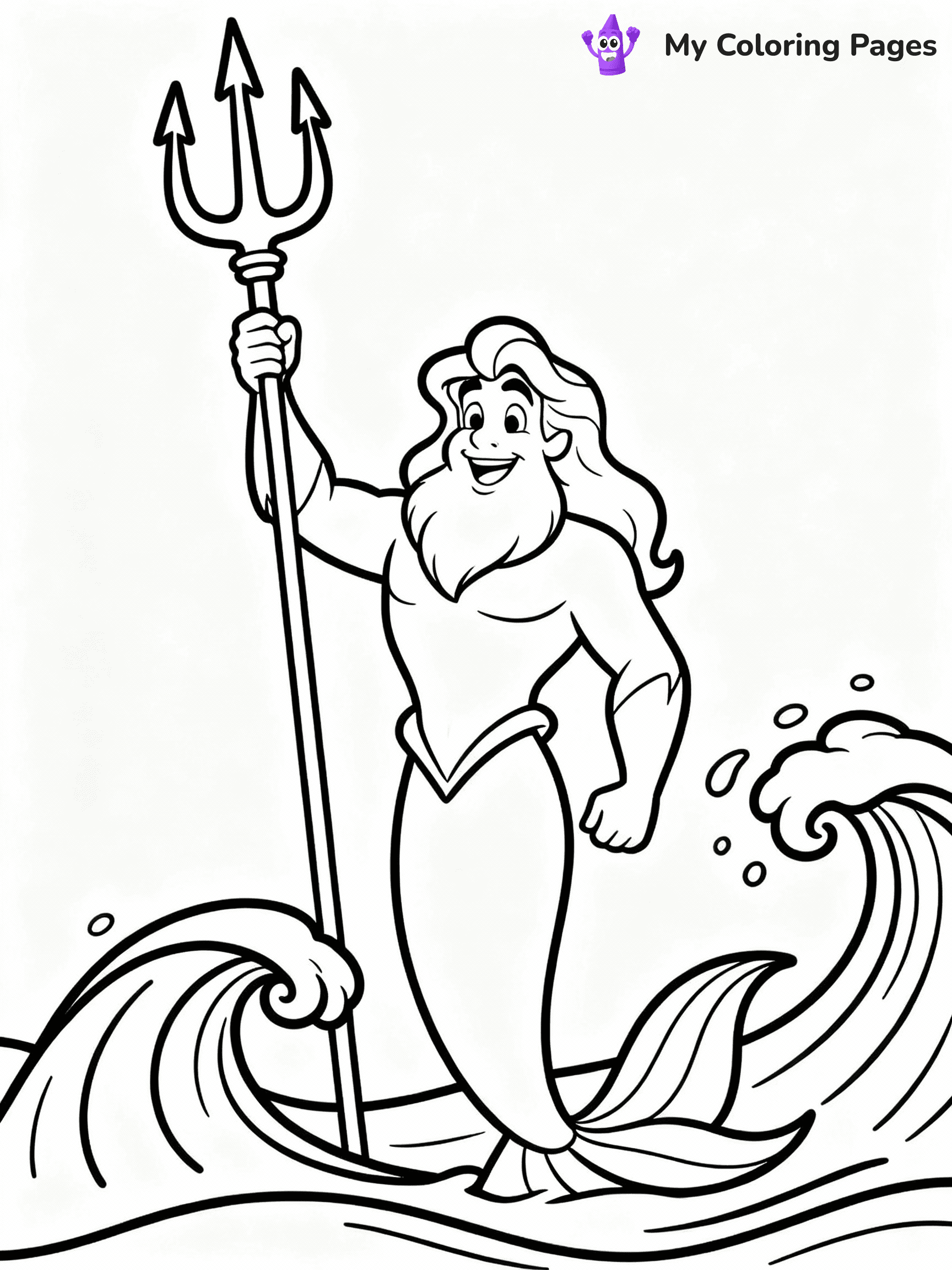 ⚠️ CRITICAL REQUIREMENT - ABSOLUTE BLACK AND WHITE ONLY ⚠️
This MUST be a BLACK AND WHITE line drawing ONLY. NO COLORS whatsoever.
- ONLY pure black lines (#000000) on pure white background (#FFFFFF)
- ABSOLUTELY NO colors, NO shading, NO gradients, NO grayscale
- If there are ANY colors in the output, the image is REJECTED
- This is a COLORING PAGE - meant to be COLORED IN by children
- The output must be UNCOLORED line art ready for coloring
⚠️ SUBJECT TO DRAW: Triton from The Little Mermaid in Disney animation style, commanding ocean waves, golden trident raised
(REMEMBER: Output must be BLACK AND WHITE line art only, NOT colored!)
# COLORING PAGE: BLACK OUTLINES ONLY - WHITE BACKGROUND MANDATORY
Create a **coloring book page** using EXACTLY two values: black lines, white space.
## NON-NEGOTIABLE BINARY RULES
- **ONLY #000000 (black) and #FFFFFF (white)** - NO other values exist
- **EVERY PIXEL = BLACK OR WHITE** - no gray/shading/antialiasing
- **WHITE BACKGROUND MANDATORY** - entire canvas stays white
- **ALL SHAPES HOLLOW** - everything is empty outlines waiting to be colored
- **FORBIDDEN:** fills, shading, gradients, patterns, textures, colors
- **NO SOLID REGIONS** - if it's not a thin line, it's wrong
## Universal Line Standards
- Black outlines ONLY - thin, uniform weight
- Every shape completely empty inside
- Closed contours suitable for coloring
- Simple flat illustration - zero depth/3D/realism
- **Style:** Whimsical Doodle Art Alley - rounded, friendly outlines (unless specified)
## Everything = Outline Only
- Characters/animals: hollow shapes
- Objects/clothing: empty contours
- Backgrounds/scenery: line work only
- Natural elements: outlined forms
- Dark/night areas: don't exist (use outlined symbols)
- Textures/patterns: convert to simple lines
## The Test
Can a child color EVERY white space with crayons? If any area is pre-filled/shaded/gray or colored in, it FAILS. Every shape must be waiting to receive color.
**FINAL OUTPUT**: Binary coloring page. Black lines define shapes. White spaces ready for coloring. Nothing else exists. No exceptions. Print-ready.
⚠️ FINAL REMINDER: Draw the subject "Triton from The Little Mermaid in Disney animation style, commanding ocean waves, golden trident raised" as BLACK AND WHITE line art. Zero colors in output.