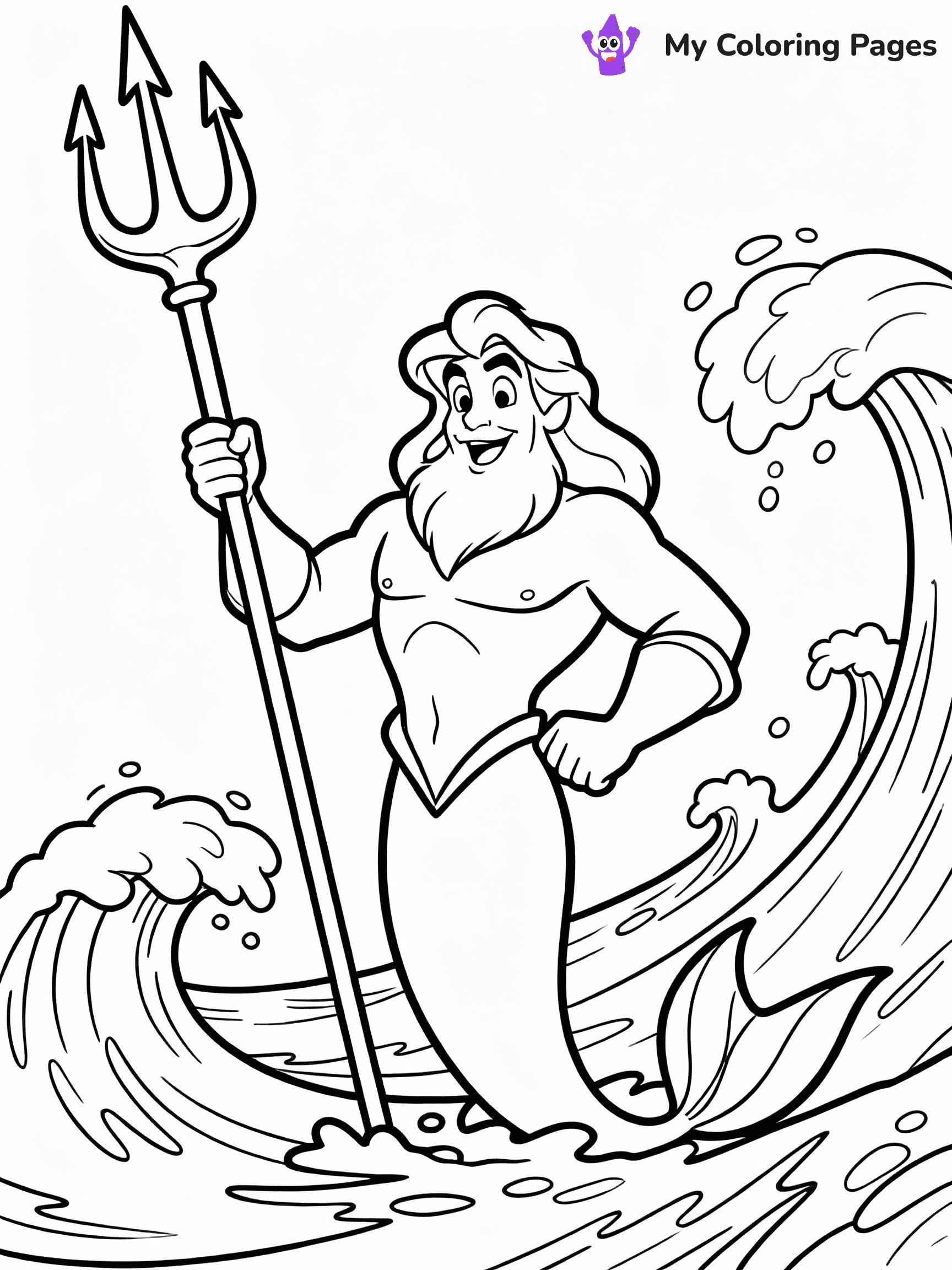 ⚠️ CRITICAL REQUIREMENT - ABSOLUTE BLACK AND WHITE ONLY ⚠️
This MUST be a BLACK AND WHITE line drawing ONLY. NO COLORS whatsoever.
- ONLY pure black lines (#000000) on pure white background (#FFFFFF)
- ABSOLUTELY NO colors, NO shading, NO gradients, NO grayscale
- If there are ANY colors in the output, the image is REJECTED
- This is a COLORING PAGE - meant to be COLORED IN by children
- The output must be UNCOLORED line art ready for coloring
⚠️ SUBJECT TO DRAW: Triton from The Little Mermaid in Disney animation style, commanding ocean waves, golden trident raised
(REMEMBER: Output must be BLACK AND WHITE line art only, NOT colored!)
# COLORING PAGE: BLACK OUTLINES ONLY - WHITE BACKGROUND MANDATORY
Create a **coloring book page** using EXACTLY two values: black lines, white space.
## NON-NEGOTIABLE BINARY RULES
- **ONLY #000000 (black) and #FFFFFF (white)** - NO other values exist
- **EVERY PIXEL = BLACK OR WHITE** - no gray/shading/antialiasing
- **WHITE BACKGROUND MANDATORY** - entire canvas stays white
- **ALL SHAPES HOLLOW** - everything is empty outlines waiting to be colored
- **FORBIDDEN:** fills, shading, gradients, patterns, textures, colors
- **NO SOLID REGIONS** - if it's not a thin line, it's wrong
## Universal Line Standards
- Black outlines ONLY - thin, uniform weight
- Every shape completely empty inside
- Closed contours suitable for coloring
- Simple flat illustration - zero depth/3D/realism
- **Style:** Whimsical Doodle Art Alley - rounded, friendly outlines (unless specified)
## Everything = Outline Only
- Characters/animals: hollow shapes
- Objects/clothing: empty contours
- Backgrounds/scenery: line work only
- Natural elements: outlined forms
- Dark/night areas: don't exist (use outlined symbols)
- Textures/patterns: convert to simple lines
## The Test
Can a child color EVERY white space with crayons? If any area is pre-filled/shaded/gray or colored in, it FAILS. Every shape must be waiting to receive color.
**FINAL OUTPUT**: Binary coloring page. Black lines define shapes. White spaces ready for coloring. Nothing else exists. No exceptions. Print-ready.
⚠️ FINAL REMINDER: Draw the subject "Triton from The Little Mermaid in Disney animation style, commanding ocean waves, golden trident raised" as BLACK AND WHITE line art. Zero colors in output.