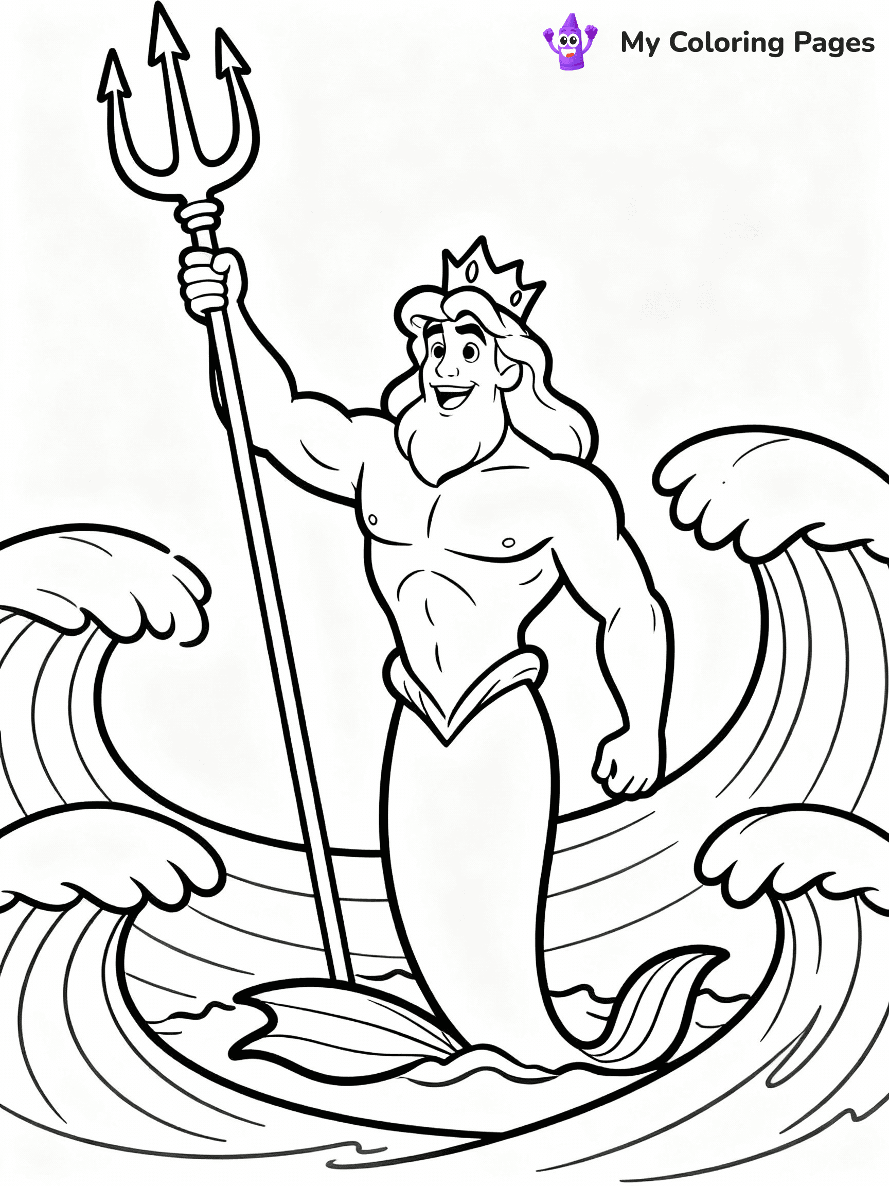 ⚠️ CRITICAL REQUIREMENT - ABSOLUTE BLACK AND WHITE ONLY ⚠️
This MUST be a BLACK AND WHITE line drawing ONLY. NO COLORS whatsoever.
- ONLY pure black lines (#000000) on pure white background (#FFFFFF)
- ABSOLUTELY NO colors, NO shading, NO gradients, NO grayscale
- If there are ANY colors in the output, the image is REJECTED
- This is a COLORING PAGE - meant to be COLORED IN by children
- The output must be UNCOLORED line art ready for coloring
⚠️ SUBJECT TO DRAW: Triton from The Little Mermaid in Disney animation style, commanding ocean waves, golden trident raised
(REMEMBER: Output must be BLACK AND WHITE line art only, NOT colored!)
# COLORING PAGE: BLACK OUTLINES ONLY - WHITE BACKGROUND MANDATORY
Create a **coloring book page** using EXACTLY two values: black lines, white space.
## NON-NEGOTIABLE BINARY RULES
- **ONLY #000000 (black) and #FFFFFF (white)** - NO other values exist
- **EVERY PIXEL = BLACK OR WHITE** - no gray/shading/antialiasing
- **WHITE BACKGROUND MANDATORY** - entire canvas stays white
- **ALL SHAPES HOLLOW** - everything is empty outlines waiting to be colored
- **FORBIDDEN:** fills, shading, gradients, patterns, textures, colors
- **NO SOLID REGIONS** - if it's not a thin line, it's wrong
## Universal Line Standards
- Black outlines ONLY - thin, uniform weight
- Every shape completely empty inside
- Closed contours suitable for coloring
- Simple flat illustration - zero depth/3D/realism
- **Style:** Whimsical Doodle Art Alley - rounded, friendly outlines (unless specified)
## Everything = Outline Only
- Characters/animals: hollow shapes
- Objects/clothing: empty contours
- Backgrounds/scenery: line work only
- Natural elements: outlined forms
- Dark/night areas: don't exist (use outlined symbols)
- Textures/patterns: convert to simple lines
## The Test
Can a child color EVERY white space with crayons? If any area is pre-filled/shaded/gray or colored in, it FAILS. Every shape must be waiting to receive color.
**FINAL OUTPUT**: Binary coloring page. Black lines define shapes. White spaces ready for coloring. Nothing else exists. No exceptions. Print-ready.
⚠️ FINAL REMINDER: Draw the subject "Triton from The Little Mermaid in Disney animation style, commanding ocean waves, golden trident raised" as BLACK AND WHITE line art. Zero colors in output.