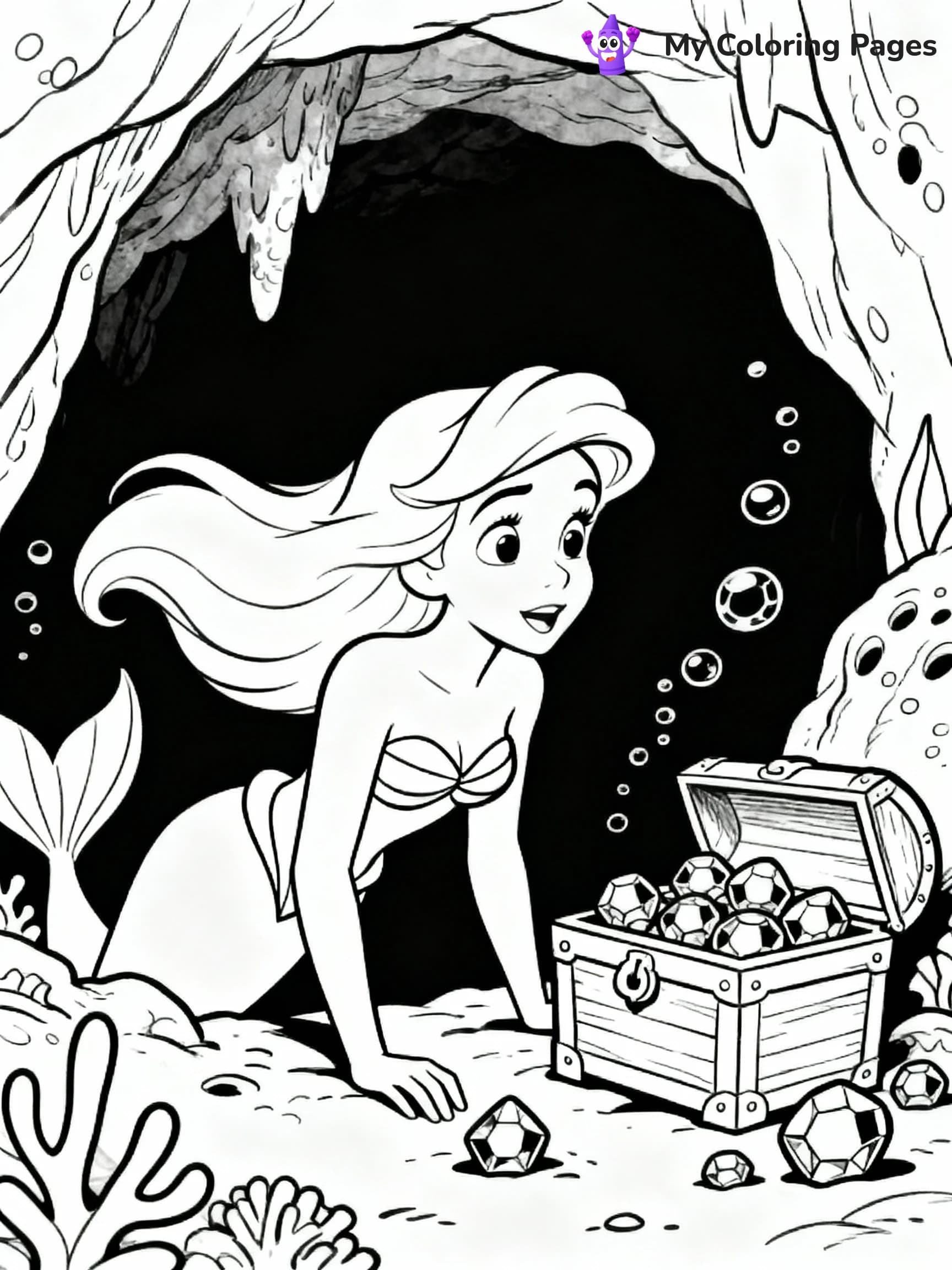 Ariel Coloring Pages - 9