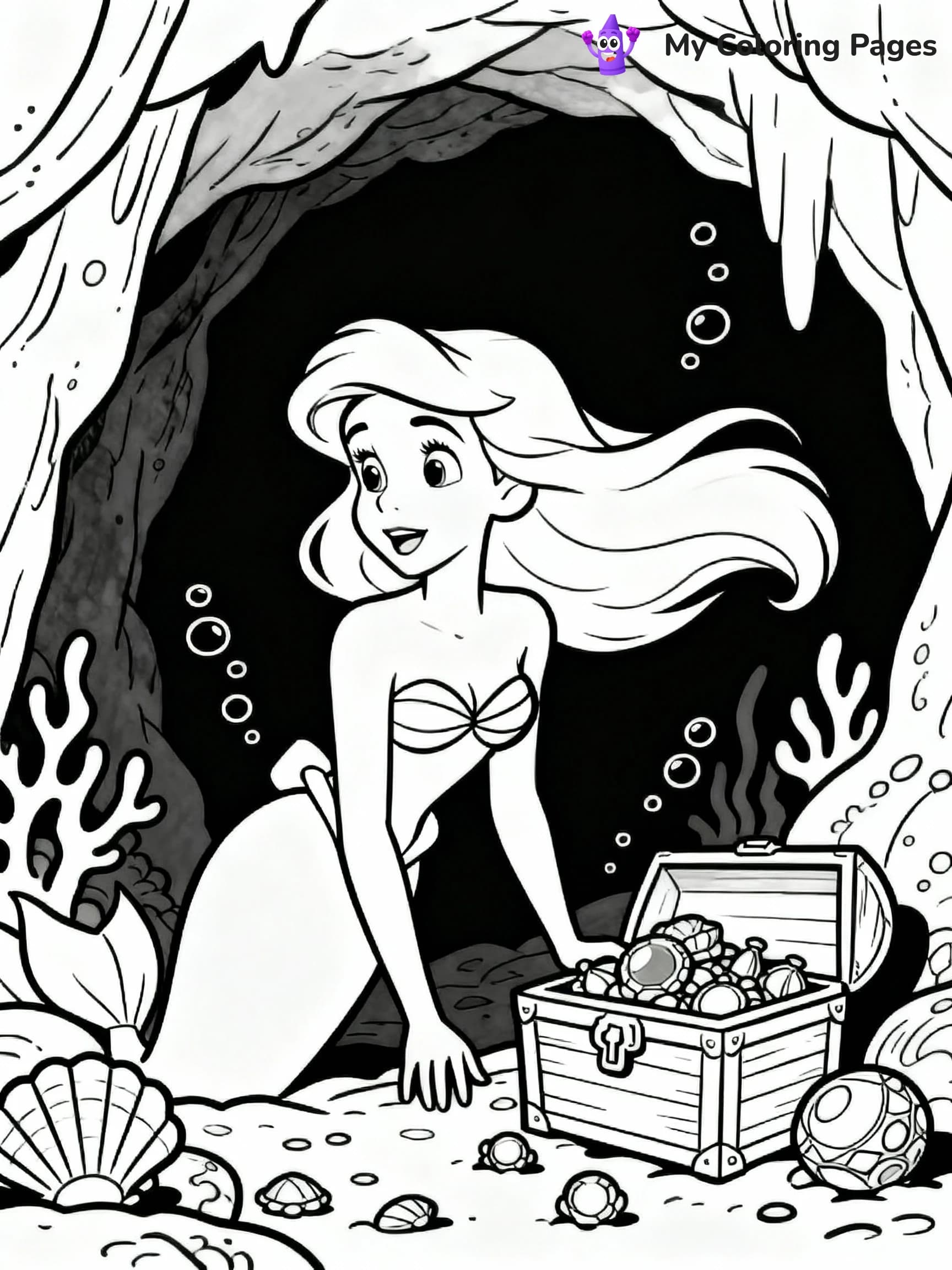 Ariel Coloring Pages - 8