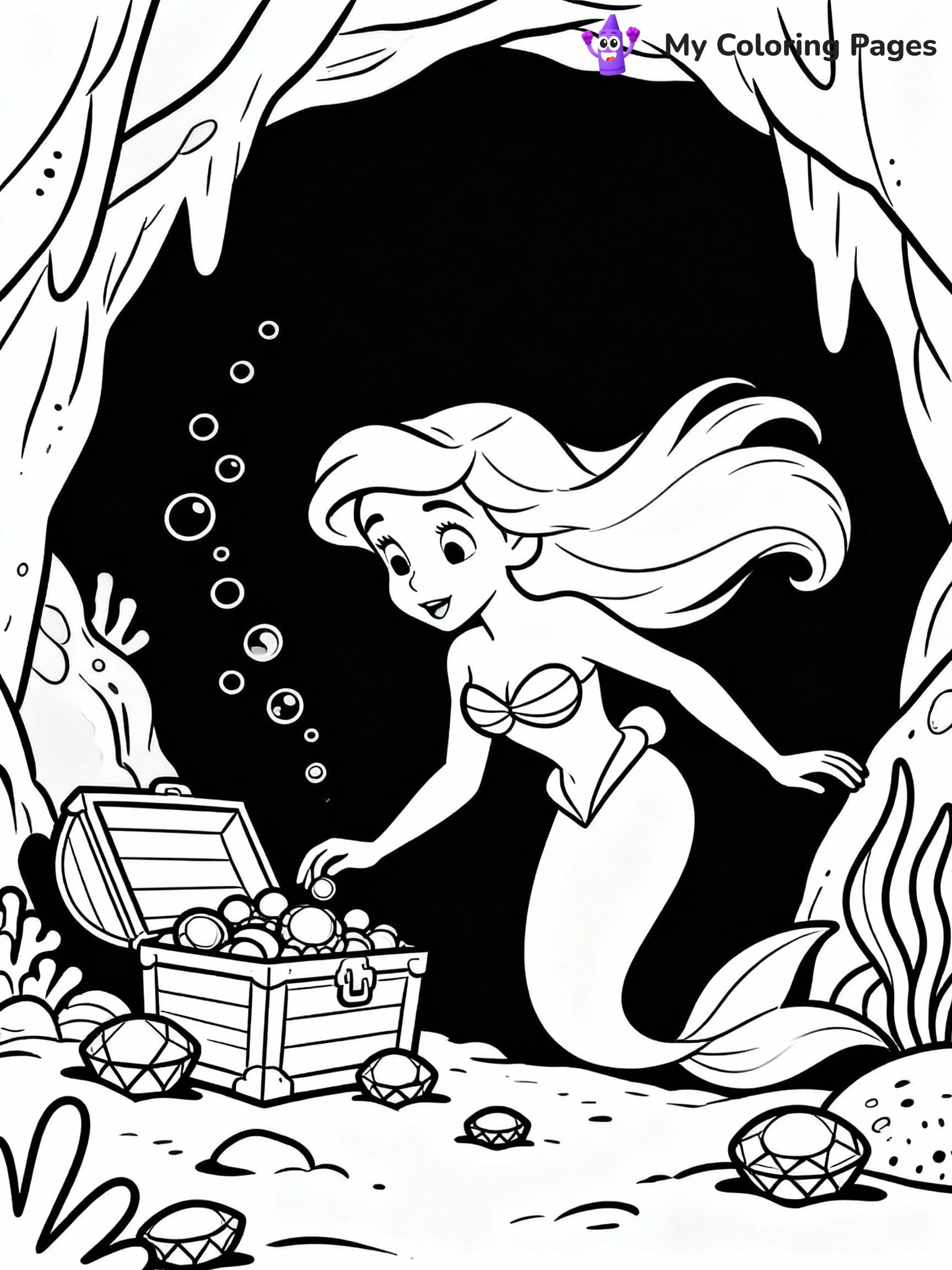 Ariel Coloring Pages - 7