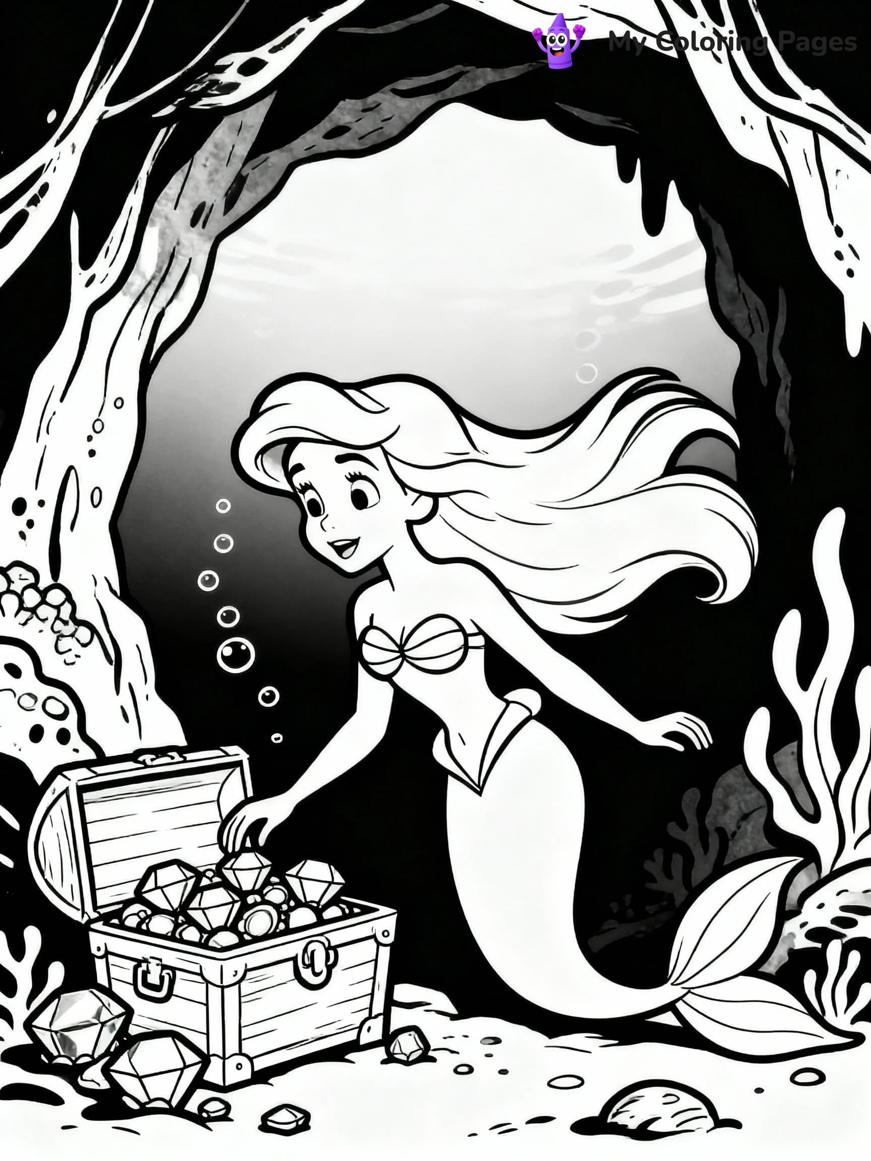 Ariel Coloring Pages - 6