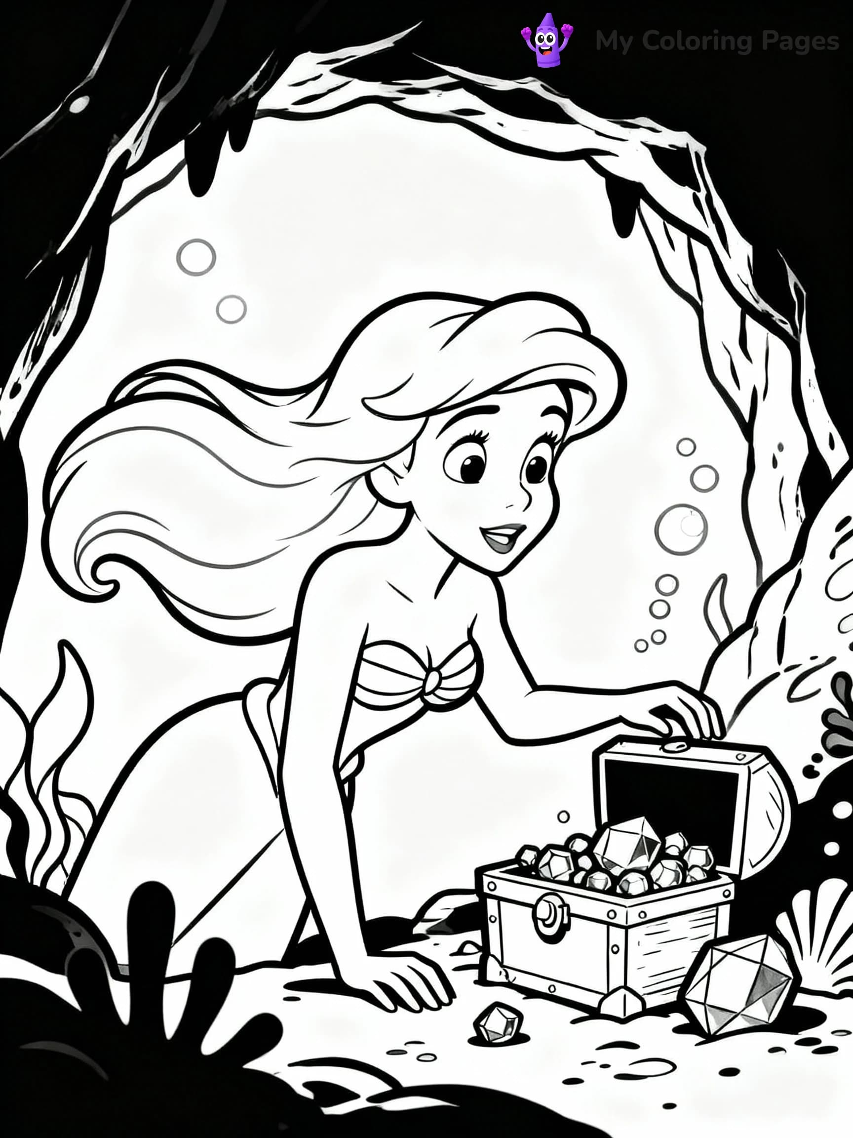 Ariel Coloring Pages - 4