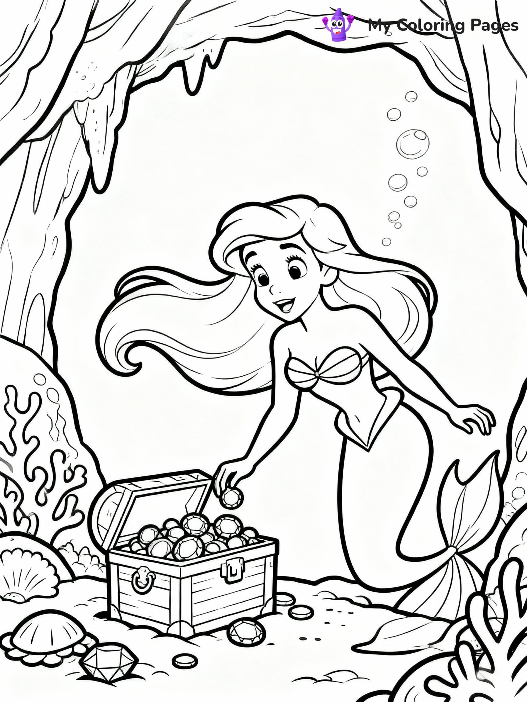 Ariel Coloring Pages - 1