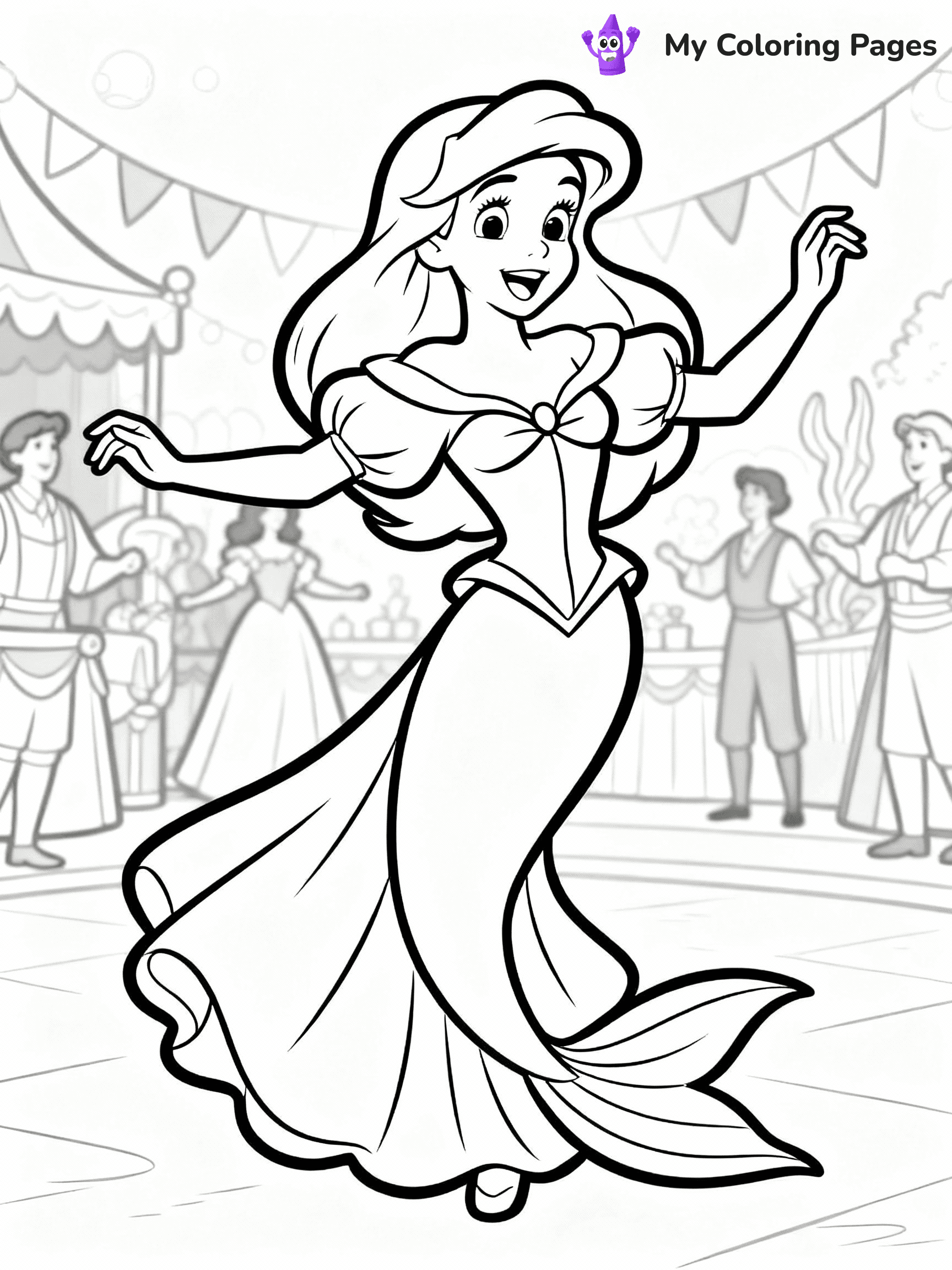 Little Mermaid Coloring Pages - 12