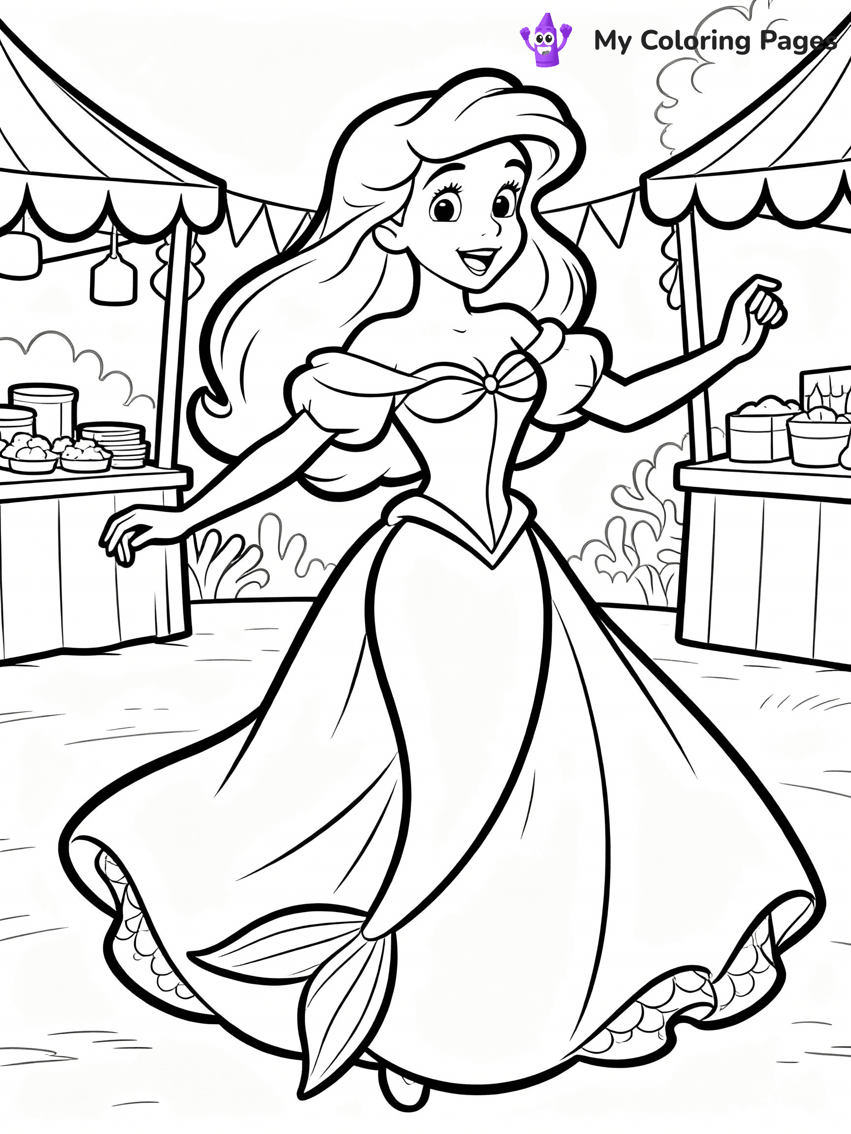 Little Mermaid Coloring Pages - 8