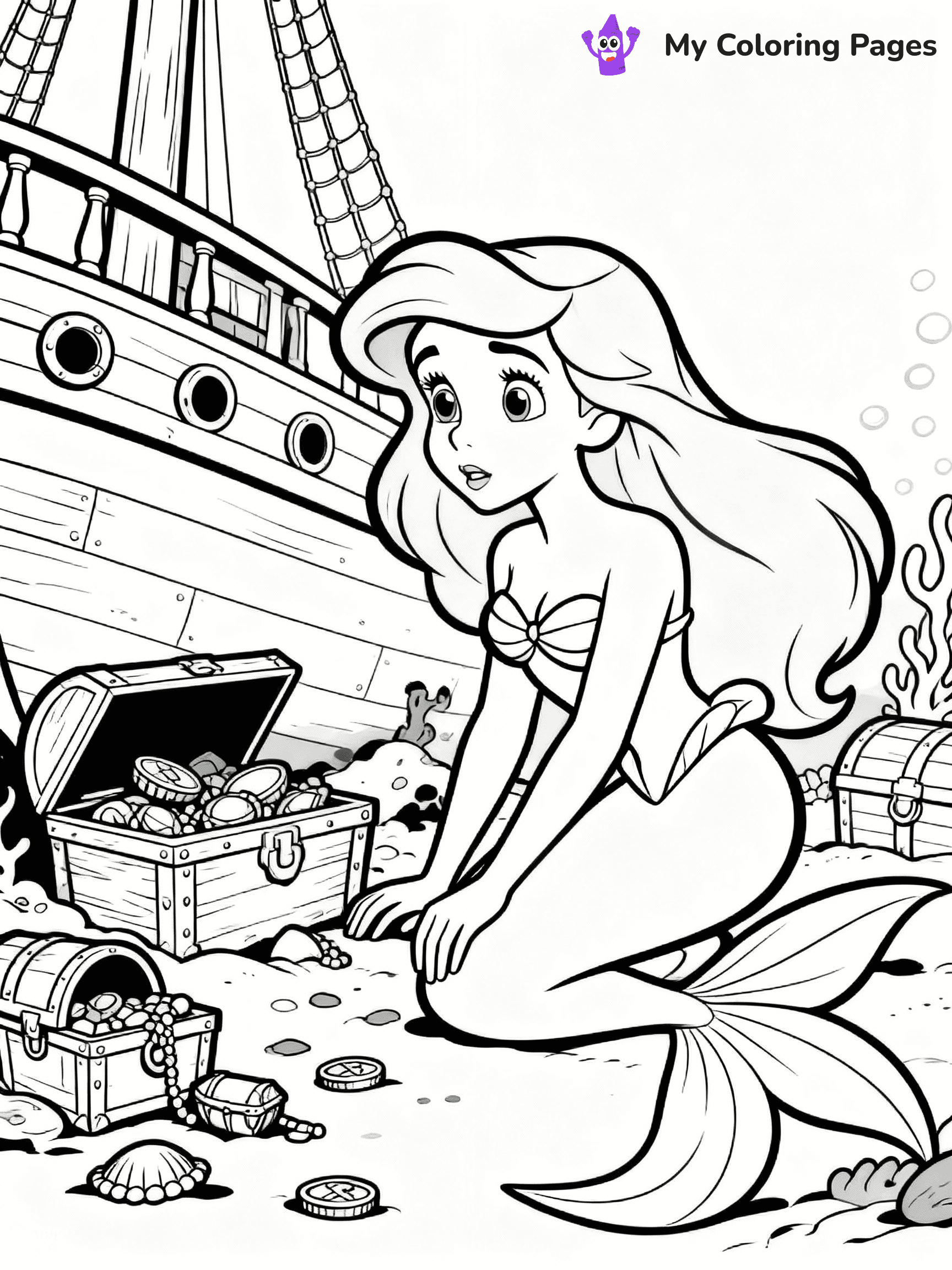 Little Mermaid Coloring Pages - 6