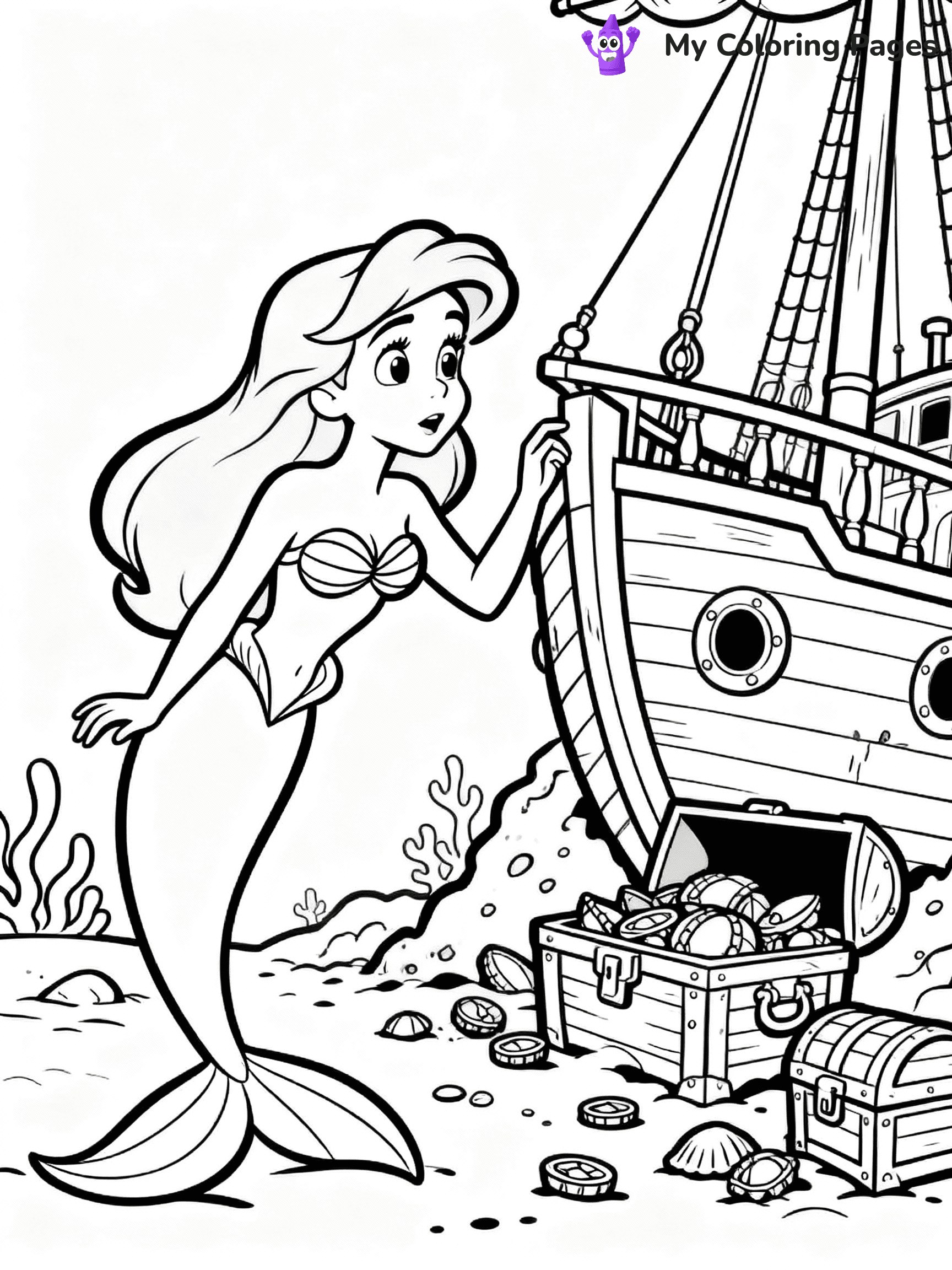 Little Mermaid Coloring Pages - 2