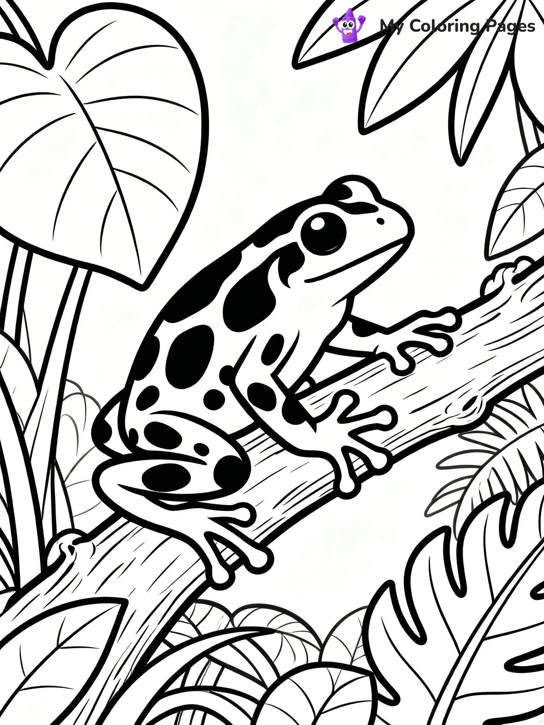 Poison Dart Frog Coloring Pages - 11