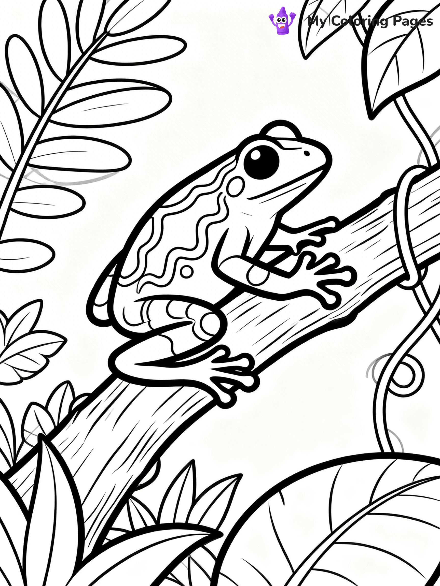 Poison Dart Frog Coloring Pages - 8