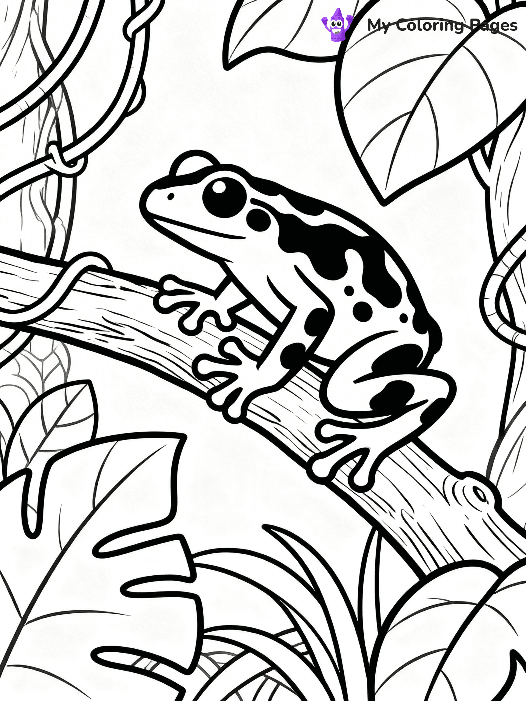Poison Dart Frog Coloring Pages - 7