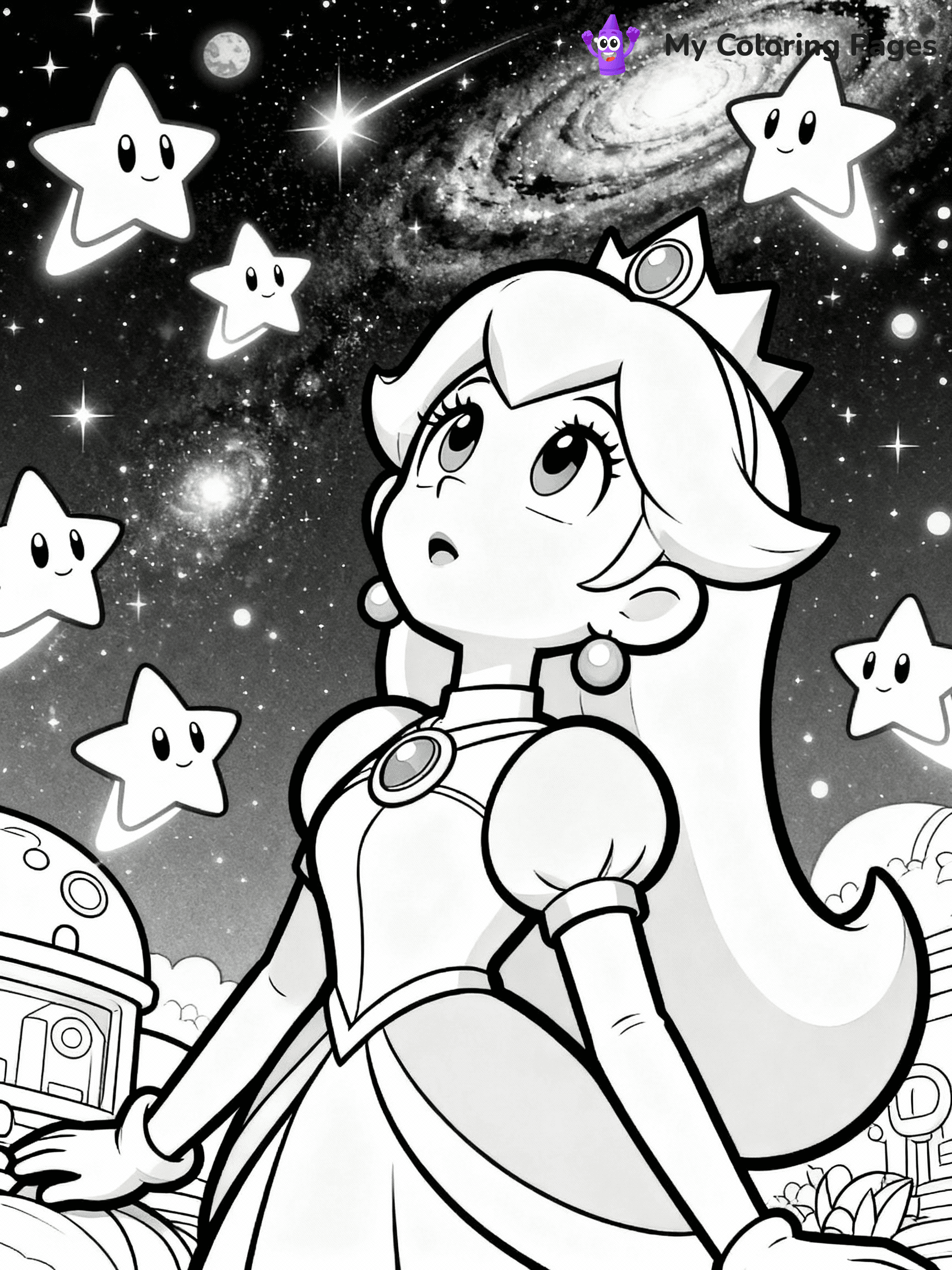 Rosalina Coloring Pages - 11