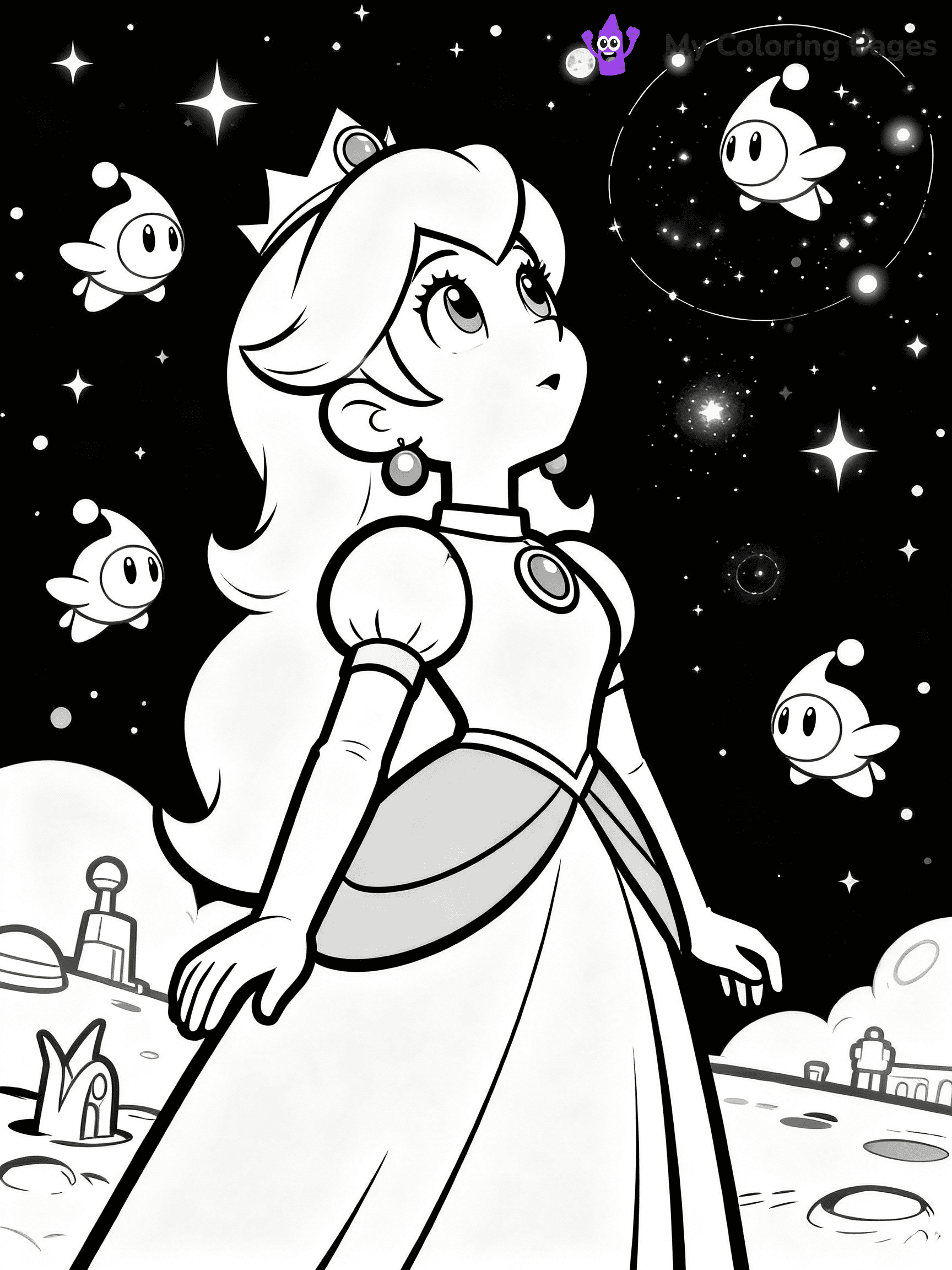 Rosalina Coloring Pages - 6