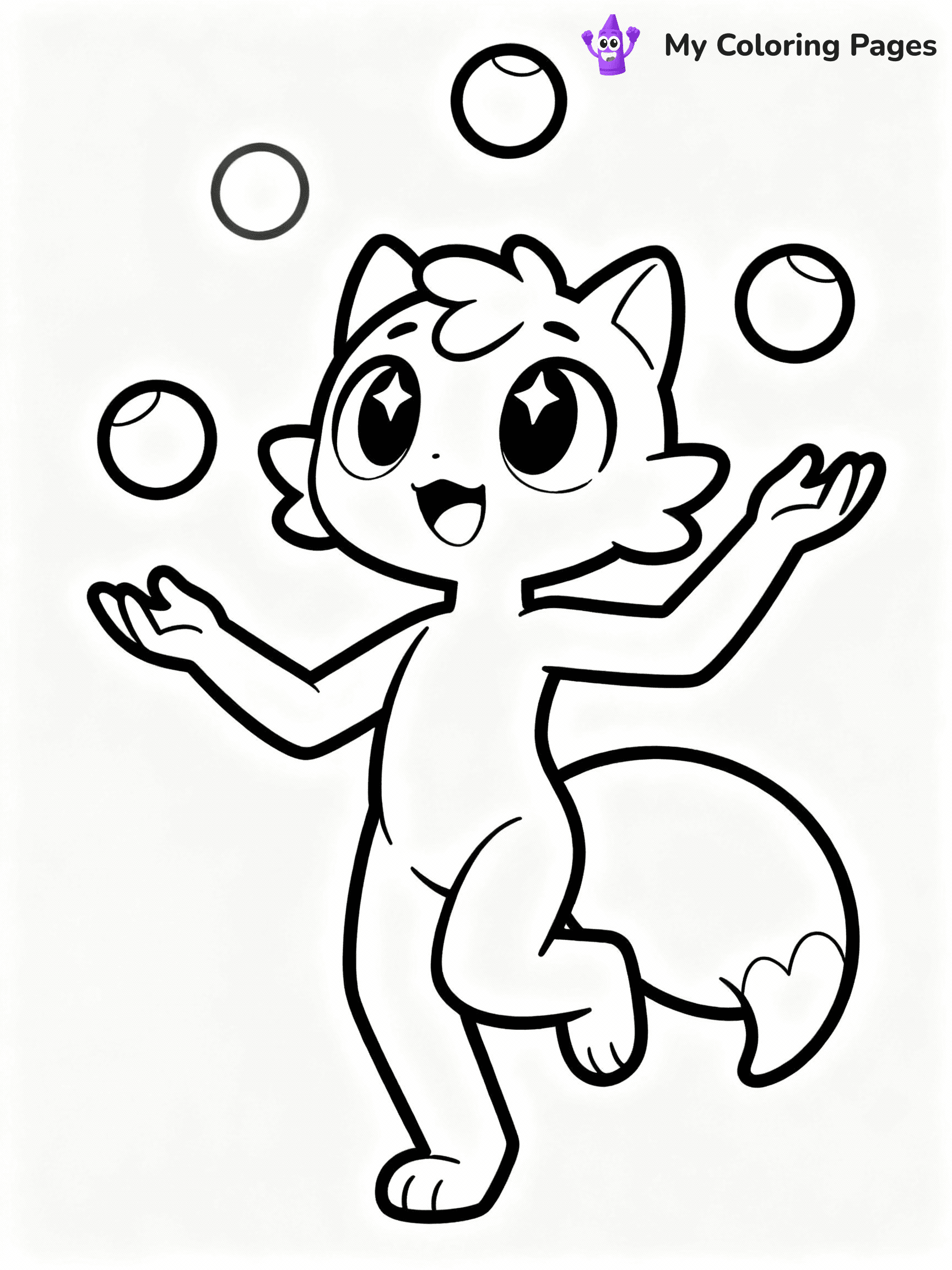 ⚠️ CRITICAL REQUIREMENT - ABSOLUTE BLACK AND WHITE ONLY ⚠️
This MUST be a BLACK AND WHITE line drawing ONLY. NO COLORS whatsoever.
- ONLY pure black lines (#000000) on pure white background (#FFFFFF)
- ABSOLUTELY NO colors, NO shading, NO gradients, NO grayscale
- If there are ANY colors in the output, the image is REJECTED
- This is a COLORING PAGE - meant to be COLORED IN by children
- The output must be UNCOLORED line art ready for coloring
⚠️ SUBJECT TO DRAW: Derpy from Huntrix in animated style, juggling orbs, big eyes sparkling, playful pose
(REMEMBER: Output must be BLACK AND WHITE line art only, NOT colored!)
# COLORING PAGE: BLACK OUTLINES ONLY - WHITE BACKGROUND MANDATORY
Create a **coloring book page** using EXACTLY two values: black lines, white space.
## NON-NEGOTIABLE BINARY RULES
- **ONLY #000000 (black) and #FFFFFF (white)** - NO other values exist
- **EVERY PIXEL = BLACK OR WHITE** - no gray/shading/antialiasing
- **WHITE BACKGROUND MANDATORY** - entire canvas stays white
- **ALL SHAPES HOLLOW** - everything is empty outlines waiting to be colored
- **FORBIDDEN:** fills, shading, gradients, patterns, textures, colors
- **NO SOLID REGIONS** - if it's not a thin line, it's wrong
## Universal Line Standards
- Black outlines ONLY - thin, uniform weight
- Every shape completely empty inside
- Closed contours suitable for coloring
- Simple flat illustration - zero depth/3D/realism
- **Style:** Whimsical Doodle Art Alley - rounded, friendly outlines (unless specified)
## Everything = Outline Only
- Characters/animals: hollow shapes
- Objects/clothing: empty contours
- Backgrounds/scenery: line work only
- Natural elements: outlined forms
- Dark/night areas: don't exist (use outlined symbols)
- Textures/patterns: convert to simple lines
## The Test
Can a child color EVERY white space with crayons? If any area is pre-filled/shaded/gray or colored in, it FAILS. Every shape must be waiting to receive color.
**FINAL OUTPUT**: Binary coloring page. Black lines define shapes. White spaces ready for coloring. Nothing else exists. No exceptions. Print-ready.
⚠️ FINAL REMINDER: Draw the subject "Derpy from Huntrix in animated style, juggling orbs, big eyes sparkling, playful pose" as BLACK AND WHITE line art. Zero colors in output.