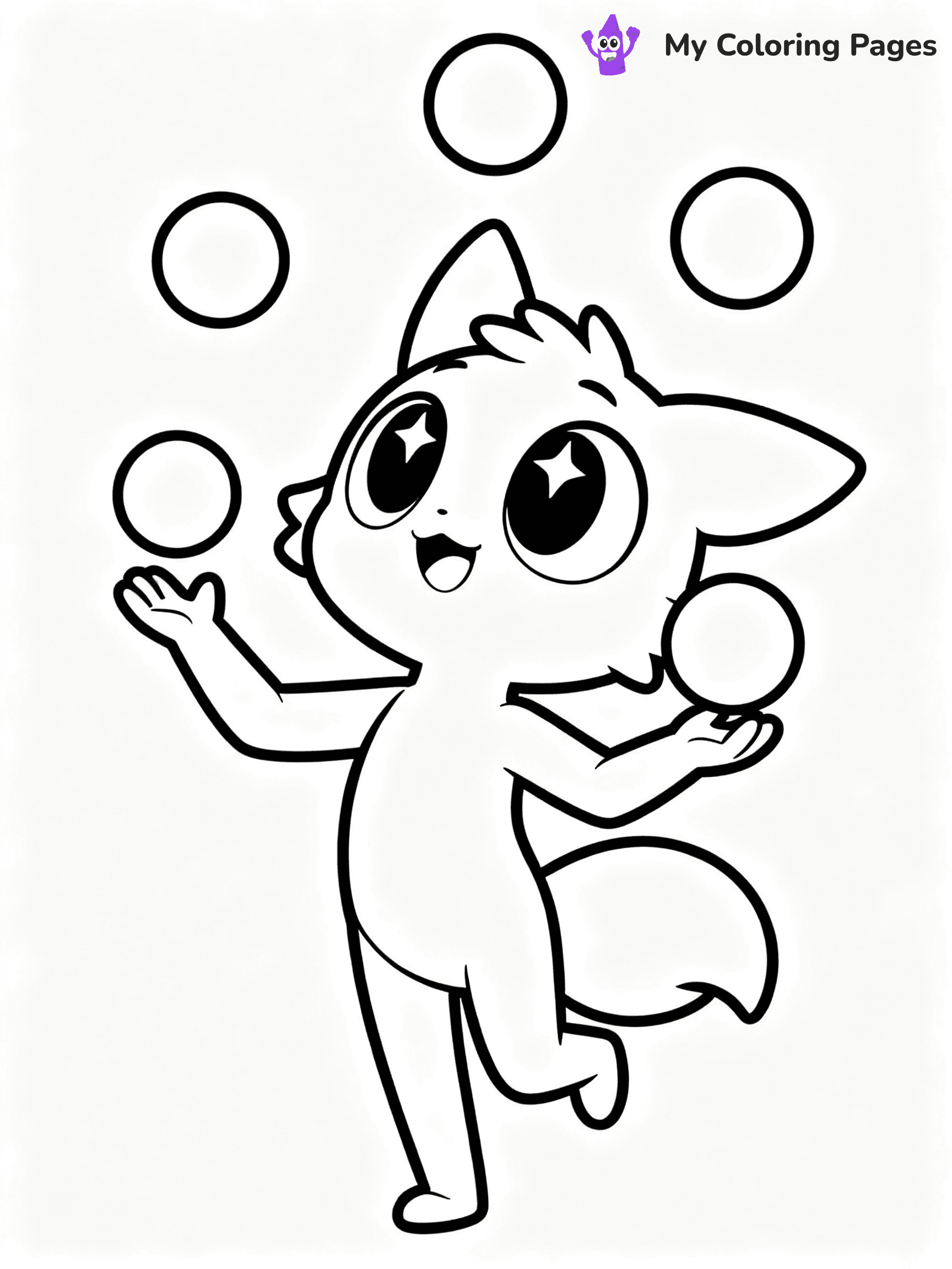 ⚠️ CRITICAL REQUIREMENT - ABSOLUTE BLACK AND WHITE ONLY ⚠️
This MUST be a BLACK AND WHITE line drawing ONLY. NO COLORS whatsoever.
- ONLY pure black lines (#000000) on pure white background (#FFFFFF)
- ABSOLUTELY NO colors, NO shading, NO gradients, NO grayscale
- If there are ANY colors in the output, the image is REJECTED
- This is a COLORING PAGE - meant to be COLORED IN by children
- The output must be UNCOLORED line art ready for coloring
⚠️ SUBJECT TO DRAW: Derpy from Huntrix in animated style, juggling orbs, big eyes sparkling, playful pose
(REMEMBER: Output must be BLACK AND WHITE line art only, NOT colored!)
# COLORING PAGE: BLACK OUTLINES ONLY - WHITE BACKGROUND MANDATORY
Create a **coloring book page** using EXACTLY two values: black lines, white space.
## NON-NEGOTIABLE BINARY RULES
- **ONLY #000000 (black) and #FFFFFF (white)** - NO other values exist
- **EVERY PIXEL = BLACK OR WHITE** - no gray/shading/antialiasing
- **WHITE BACKGROUND MANDATORY** - entire canvas stays white
- **ALL SHAPES HOLLOW** - everything is empty outlines waiting to be colored
- **FORBIDDEN:** fills, shading, gradients, patterns, textures, colors
- **NO SOLID REGIONS** - if it's not a thin line, it's wrong
## Universal Line Standards
- Black outlines ONLY - thin, uniform weight
- Every shape completely empty inside
- Closed contours suitable for coloring
- Simple flat illustration - zero depth/3D/realism
- **Style:** Whimsical Doodle Art Alley - rounded, friendly outlines (unless specified)
## Everything = Outline Only
- Characters/animals: hollow shapes
- Objects/clothing: empty contours
- Backgrounds/scenery: line work only
- Natural elements: outlined forms
- Dark/night areas: don't exist (use outlined symbols)
- Textures/patterns: convert to simple lines
## The Test
Can a child color EVERY white space with crayons? If any area is pre-filled/shaded/gray or colored in, it FAILS. Every shape must be waiting to receive color.
**FINAL OUTPUT**: Binary coloring page. Black lines define shapes. White spaces ready for coloring. Nothing else exists. No exceptions. Print-ready.
⚠️ FINAL REMINDER: Draw the subject "Derpy from Huntrix in animated style, juggling orbs, big eyes sparkling, playful pose" as BLACK AND WHITE line art. Zero colors in output.