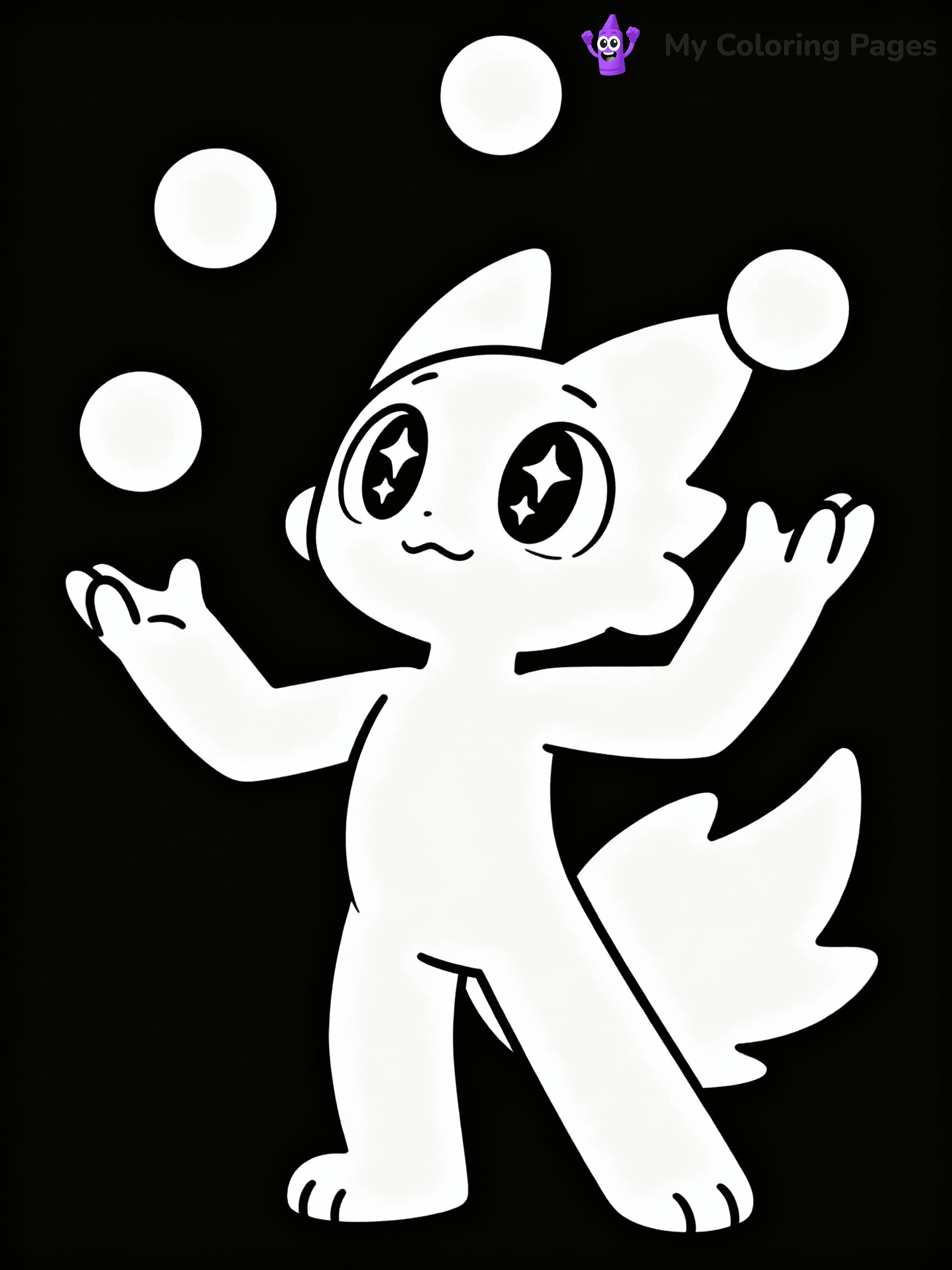 ⚠️ CRITICAL REQUIREMENT - ABSOLUTE BLACK AND WHITE ONLY ⚠️
This MUST be a BLACK AND WHITE line drawing ONLY. NO COLORS whatsoever.
- ONLY pure black lines (#000000) on pure white background (#FFFFFF)
- ABSOLUTELY NO colors, NO shading, NO gradients, NO grayscale
- If there are ANY colors in the output, the image is REJECTED
- This is a COLORING PAGE - meant to be COLORED IN by children
- The output must be UNCOLORED line art ready for coloring
⚠️ SUBJECT TO DRAW: Derpy from Huntrix in animated style, juggling orbs, big eyes sparkling, playful pose
(REMEMBER: Output must be BLACK AND WHITE line art only, NOT colored!)
# COLORING PAGE: BLACK OUTLINES ONLY - WHITE BACKGROUND MANDATORY
Create a **coloring book page** using EXACTLY two values: black lines, white space.
## NON-NEGOTIABLE BINARY RULES
- **ONLY #000000 (black) and #FFFFFF (white)** - NO other values exist
- **EVERY PIXEL = BLACK OR WHITE** - no gray/shading/antialiasing
- **WHITE BACKGROUND MANDATORY** - entire canvas stays white
- **ALL SHAPES HOLLOW** - everything is empty outlines waiting to be colored
- **FORBIDDEN:** fills, shading, gradients, patterns, textures, colors
- **NO SOLID REGIONS** - if it's not a thin line, it's wrong
## Universal Line Standards
- Black outlines ONLY - thin, uniform weight
- Every shape completely empty inside
- Closed contours suitable for coloring
- Simple flat illustration - zero depth/3D/realism
- **Style:** Whimsical Doodle Art Alley - rounded, friendly outlines (unless specified)
## Everything = Outline Only
- Characters/animals: hollow shapes
- Objects/clothing: empty contours
- Backgrounds/scenery: line work only
- Natural elements: outlined forms
- Dark/night areas: don't exist (use outlined symbols)
- Textures/patterns: convert to simple lines
## The Test
Can a child color EVERY white space with crayons? If any area is pre-filled/shaded/gray or colored in, it FAILS. Every shape must be waiting to receive color.
**FINAL OUTPUT**: Binary coloring page. Black lines define shapes. White spaces ready for coloring. Nothing else exists. No exceptions. Print-ready.
⚠️ FINAL REMINDER: Draw the subject "Derpy from Huntrix in animated style, juggling orbs, big eyes sparkling, playful pose" as BLACK AND WHITE line art. Zero colors in output.