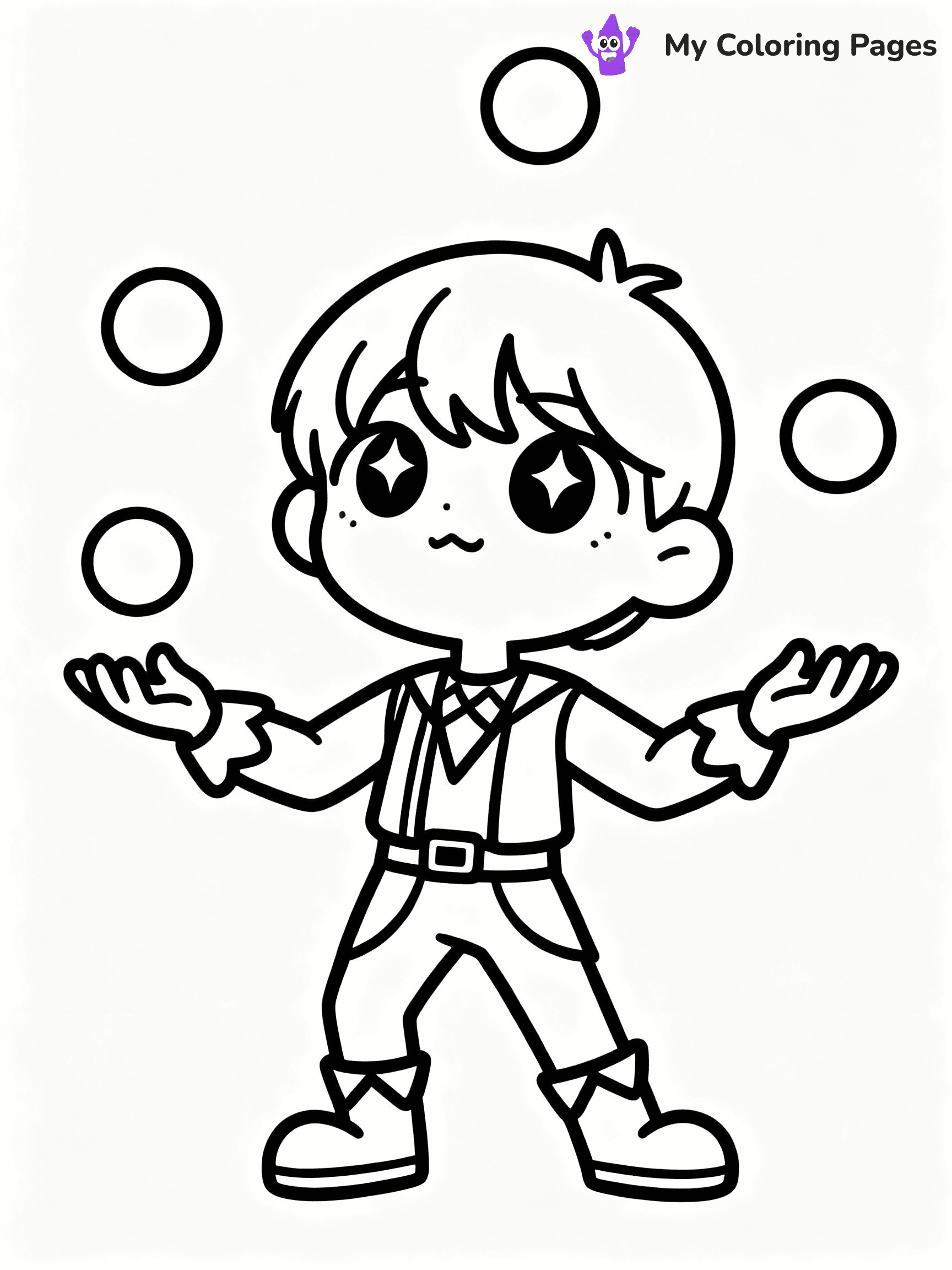 ⚠️ CRITICAL REQUIREMENT - ABSOLUTE BLACK AND WHITE ONLY ⚠️
This MUST be a BLACK AND WHITE line drawing ONLY. NO COLORS whatsoever.
- ONLY pure black lines (#000000) on pure white background (#FFFFFF)
- ABSOLUTELY NO colors, NO shading, NO gradients, NO grayscale
- If there are ANY colors in the output, the image is REJECTED
- This is a COLORING PAGE - meant to be COLORED IN by children
- The output must be UNCOLORED line art ready for coloring
⚠️ SUBJECT TO DRAW: Derpy from Kpop Demon Hunters in animated style, juggling orbs, big eyes sparkling, playful pose
(REMEMBER: Output must be BLACK AND WHITE line art only, NOT colored!)
# COLORING PAGE: BLACK OUTLINES ONLY - WHITE BACKGROUND MANDATORY
Create a **coloring book page** using EXACTLY two values: black lines, white space.
## NON-NEGOTIABLE BINARY RULES
- **ONLY #000000 (black) and #FFFFFF (white)** - NO other values exist
- **EVERY PIXEL = BLACK OR WHITE** - no gray/shading/antialiasing
- **WHITE BACKGROUND MANDATORY** - entire canvas stays white
- **ALL SHAPES HOLLOW** - everything is empty outlines waiting to be colored
- **FORBIDDEN:** fills, shading, gradients, patterns, textures, colors
- **NO SOLID REGIONS** - if it's not a thin line, it's wrong
## Universal Line Standards
- Black outlines ONLY - thin, uniform weight
- Every shape completely empty inside
- Closed contours suitable for coloring
- Simple flat illustration - zero depth/3D/realism
- **Style:** Whimsical Doodle Art Alley - rounded, friendly outlines (unless specified)
## Everything = Outline Only
- Characters/animals: hollow shapes
- Objects/clothing: empty contours
- Backgrounds/scenery: line work only
- Natural elements: outlined forms
- Dark/night areas: don't exist (use outlined symbols)
- Textures/patterns: convert to simple lines
## The Test
Can a child color EVERY white space with crayons? If any area is pre-filled/shaded/gray or colored in, it FAILS. Every shape must be waiting to receive color.
**FINAL OUTPUT**: Binary coloring page. Black lines define shapes. White spaces ready for coloring. Nothing else exists. No exceptions. Print-ready.
⚠️ FINAL REMINDER: Draw the subject "Derpy from Kpop Demon Hunters in animated style, juggling orbs, big eyes sparkling, playful pose" as BLACK AND WHITE line art. Zero colors in output.