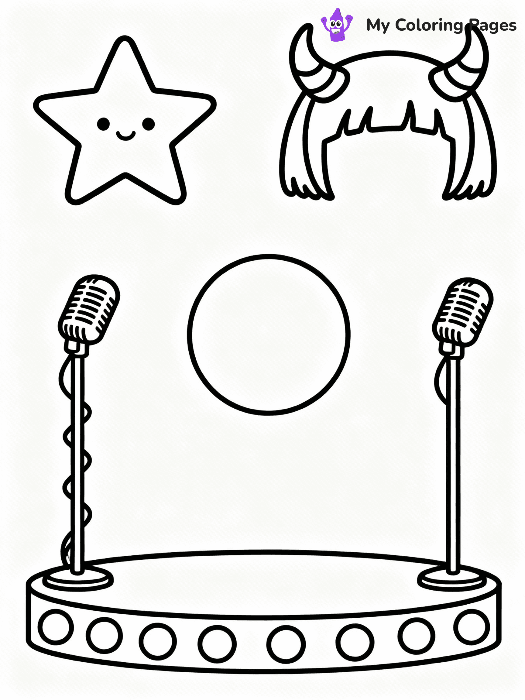 ⚠️ CRITICAL REQUIREMENT - ABSOLUTE BLACK AND WHITE ONLY ⚠️
This MUST be a BLACK AND WHITE line drawing ONLY. NO COLORS whatsoever.
- ONLY pure black lines (#000000) on pure white background (#FFFFFF)
- ABSOLUTELY NO colors, NO shading, NO gradients, NO grayscale
- If there are ANY colors in the output, the image is REJECTED
- This is a COLORING PAGE - meant to be COLORED IN by children
- The output must be UNCOLORED line art ready for coloring
⚠️ SUBJECT TO DRAW: Kpop Demon Stars
(REMEMBER: Output must be BLACK AND WHITE line art only, NOT colored!)
# COLORING PAGE: BLACK OUTLINES ONLY - WHITE BACKGROUND MANDATORY
Create a **coloring book page** using EXACTLY two values: black lines, white space.
## NON-NEGOTIABLE BINARY RULES
- **ONLY #000000 (black) and #FFFFFF (white)** - NO other values exist
- **EVERY PIXEL = BLACK OR WHITE** - no gray/shading/antialiasing
- **WHITE BACKGROUND MANDATORY** - entire canvas stays white
- **ALL SHAPES HOLLOW** - everything is empty outlines waiting to be colored
- **FORBIDDEN:** fills, shading, gradients, patterns, textures, colors
- **NO SOLID REGIONS** - if it's not a thin line, it's wrong
## Universal Line Standards
- Black outlines ONLY - thin, uniform weight
- Every shape completely empty inside
- Closed contours suitable for coloring
- Simple flat illustration - zero depth/3D/realism
- **Style:** Whimsical Doodle Art Alley - rounded, friendly outlines (unless specified)
## Everything = Outline Only
- Characters/animals: hollow shapes
- Objects/clothing: empty contours
- Backgrounds/scenery: line work only
- Natural elements: outlined forms
- Dark/night areas: don't exist (use outlined symbols)
- Textures/patterns: convert to simple lines
## The Test
Can a child color EVERY white space with crayons? If any area is pre-filled/shaded/gray or colored in, it FAILS. Every shape must be waiting to receive color.
**FINAL OUTPUT**: Binary coloring page. Black lines define shapes. White spaces ready for coloring. Nothing else exists. No exceptions. Print-ready.
⚠️ FINAL REMINDER: Draw the subject "Kpop Demon Stars" as BLACK AND WHITE line art. Zero colors in output.