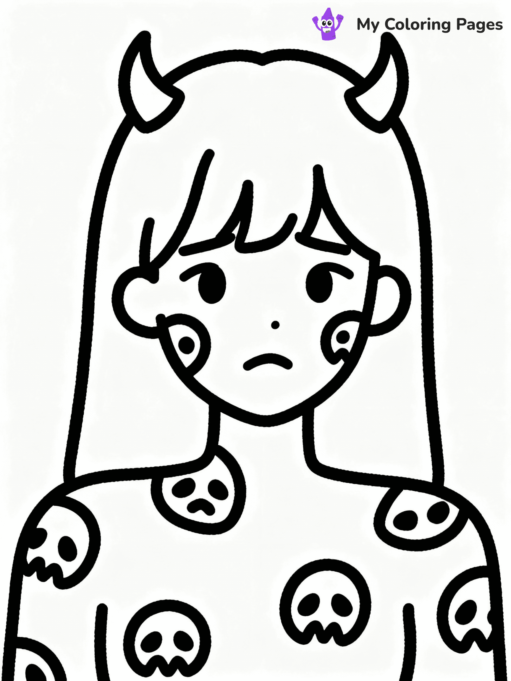 ⚠️ CRITICAL REQUIREMENT - ABSOLUTE BLACK AND WHITE ONLY ⚠️
This MUST be a BLACK AND WHITE line drawing ONLY. NO COLORS whatsoever.
- ONLY pure black lines (#000000) on pure white background (#FFFFFF)
- ABSOLUTELY NO colors, NO shading, NO gradients, NO grayscale
- If there are ANY colors in the output, the image is REJECTED
- This is a COLORING PAGE - meant to be COLORED IN by children
- The output must be UNCOLORED line art ready for coloring
⚠️ SUBJECT TO DRAW: Female K-pop leader with demon patterns on skin, concerned expression
(REMEMBER: Output must be BLACK AND WHITE line art only, NOT colored!)
# COLORING PAGE: BLACK OUTLINES ONLY - WHITE BACKGROUND MANDATORY
Create a **coloring book page** using EXACTLY two values: black lines, white space.
## NON-NEGOTIABLE BINARY RULES
- **ONLY #000000 (black) and #FFFFFF (white)** - NO other values exist
- **EVERY PIXEL = BLACK OR WHITE** - no gray/shading/antialiasing
- **WHITE BACKGROUND MANDATORY** - entire canvas stays white
- **ALL SHAPES HOLLOW** - everything is empty outlines waiting to be colored
- **FORBIDDEN:** fills, shading, gradients, patterns, textures, colors
- **NO SOLID REGIONS** - if it's not a thin line, it's wrong
## Universal Line Standards
- Black outlines ONLY - thin, uniform weight
- Every shape completely empty inside
- Closed contours suitable for coloring
- Simple flat illustration - zero depth/3D/realism
- **Style:** Whimsical Doodle Art Alley - rounded, friendly outlines (unless specified)
## Everything = Outline Only
- Characters/animals: hollow shapes
- Objects/clothing: empty contours
- Backgrounds/scenery: line work only
- Natural elements: outlined forms
- Dark/night areas: don't exist (use outlined symbols)
- Textures/patterns: convert to simple lines
## The Test
Can a child color EVERY white space with crayons? If any area is pre-filled/shaded/gray or colored in, it FAILS. Every shape must be waiting to receive color.
**FINAL OUTPUT**: Binary coloring page. Black lines define shapes. White spaces ready for coloring. Nothing else exists. No exceptions. Print-ready.
⚠️ FINAL REMINDER: Draw the subject "Female K-pop leader with demon patterns on skin, concerned expression" as BLACK AND WHITE line art. Zero colors in output.