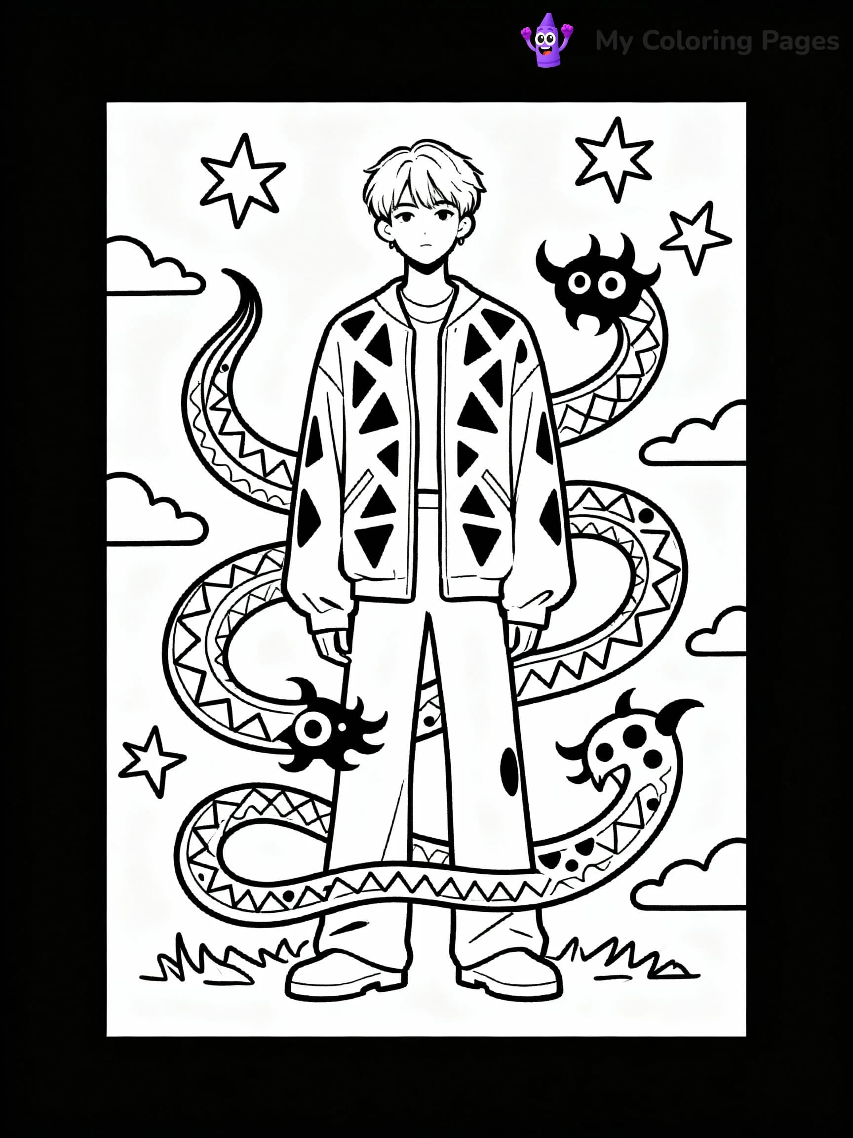 Kpop Demon Hunters Coloring Pages - 13