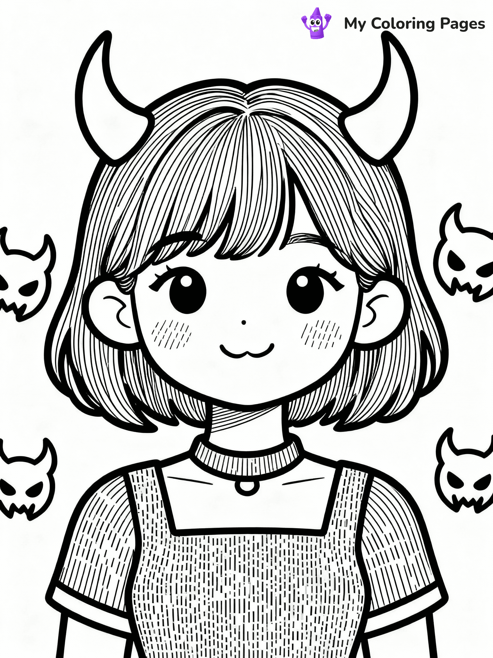 ⚠️ CRITICAL REQUIREMENT - ABSOLUTE BLACK AND WHITE ONLY ⚠️
This MUST be a BLACK AND WHITE line drawing ONLY. NO COLORS whatsoever.
- ONLY pure black lines (#000000) on pure white background (#FFFFFF)
- ABSOLUTELY NO colors, NO shading, NO gradients, NO grayscale
- If there are ANY colors in the output, the image is REJECTED
- This is a COLORING PAGE - meant to be COLORED IN by children
- The output must be UNCOLORED line art ready for coloring
⚠️ SUBJECT TO DRAW: Rumi from KPop Demon Hunters with demon patterns
(REMEMBER: Output must be BLACK AND WHITE line art only, NOT colored!)
# COLORING PAGE: BLACK OUTLINES ONLY - WHITE BACKGROUND MANDATORY
Create a **coloring book page** using EXACTLY two values: black lines, white space.
## NON-NEGOTIABLE BINARY RULES
- **ONLY #000000 (black) and #FFFFFF (white)** - NO other values exist
- **EVERY PIXEL = BLACK OR WHITE** - no gray/shading/antialiasing
- **WHITE BACKGROUND MANDATORY** - entire canvas stays white
- **ALL SHAPES HOLLOW** - everything is empty outlines waiting to be colored
- **FORBIDDEN:** fills, shading, gradients, patterns, textures, colors
- **NO SOLID REGIONS** - if it's not a thin line, it's wrong
## Universal Line Standards
- Black outlines ONLY - thin, uniform weight
- Every shape completely empty inside
- Closed contours suitable for coloring
- Simple flat illustration - zero depth/3D/realism
- **Style:** Whimsical Doodle Art Alley - rounded, friendly outlines (unless specified)
## Everything = Outline Only
- Characters/animals: hollow shapes
- Objects/clothing: empty contours
- Backgrounds/scenery: line work only
- Natural elements: outlined forms
- Dark/night areas: don't exist (use outlined symbols)
- Textures/patterns: convert to simple lines
## The Test
Can a child color EVERY white space with crayons? If any area is pre-filled/shaded/gray or colored in, it FAILS. Every shape must be waiting to receive color.
**FINAL OUTPUT**: Binary coloring page. Black lines define shapes. White spaces ready for coloring. Nothing else exists. No exceptions. Print-ready.
⚠️ FINAL REMINDER: Draw the subject "Rumi from KPop Demon Hunters with demon patterns" as BLACK AND WHITE line art. Zero colors in output.