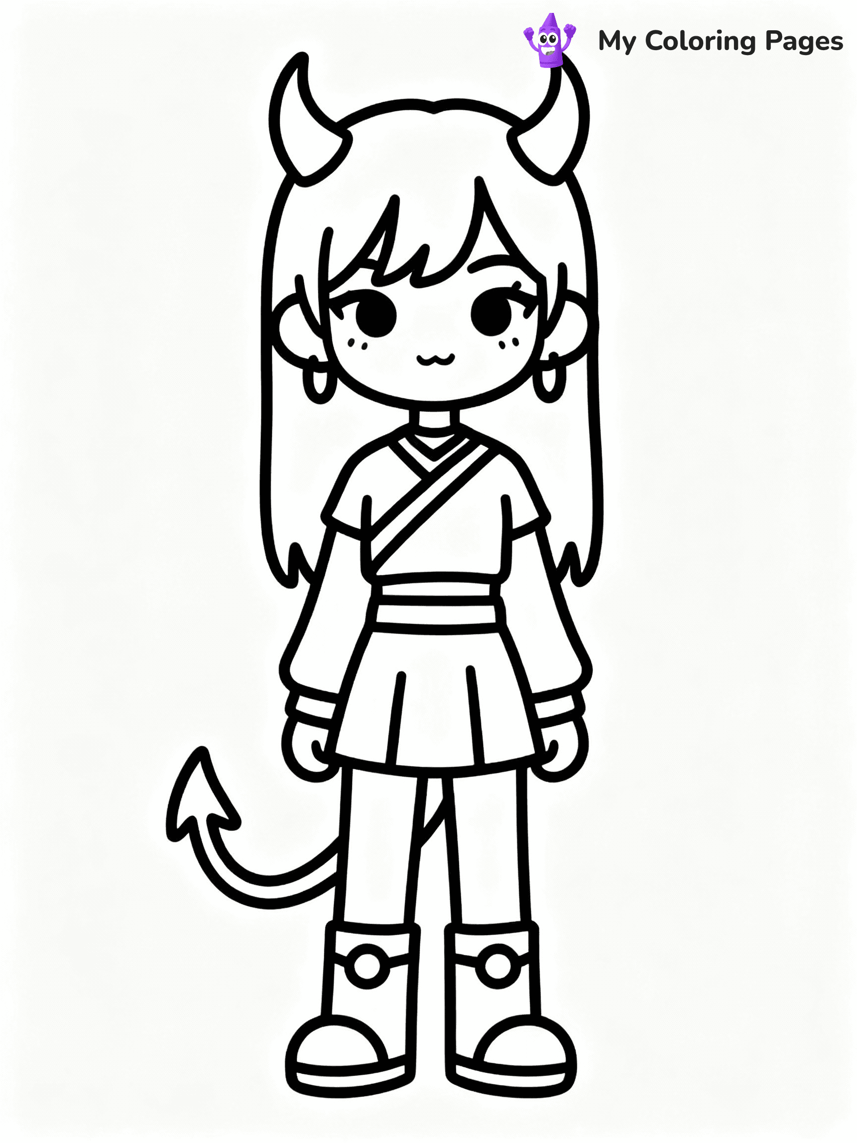 ⚠️ CRITICAL REQUIREMENT - ABSOLUTE BLACK AND WHITE ONLY ⚠️
This MUST be a BLACK AND WHITE line drawing ONLY. NO COLORS whatsoever.
- ONLY pure black lines (#000000) on pure white background (#FFFFFF)
- ABSOLUTELY NO colors, NO shading, NO gradients, NO grayscale
- If there are ANY colors in the output, the image is REJECTED
- This is a COLORING PAGE - meant to be COLORED IN by children
- The output must be UNCOLORED line art ready for coloring
⚠️ SUBJECT TO DRAW: Rumi from KPop Demon Hunters with demon patterns
(REMEMBER: Output must be BLACK AND WHITE line art only, NOT colored!)
# COLORING PAGE: BLACK OUTLINES ONLY - WHITE BACKGROUND MANDATORY
Create a **coloring book page** using EXACTLY two values: black lines, white space.
## NON-NEGOTIABLE BINARY RULES
- **ONLY #000000 (black) and #FFFFFF (white)** - NO other values exist
- **EVERY PIXEL = BLACK OR WHITE** - no gray/shading/antialiasing
- **WHITE BACKGROUND MANDATORY** - entire canvas stays white
- **ALL SHAPES HOLLOW** - everything is empty outlines waiting to be colored
- **FORBIDDEN:** fills, shading, gradients, patterns, textures, colors
- **NO SOLID REGIONS** - if it's not a thin line, it's wrong
## Universal Line Standards
- Black outlines ONLY - thin, uniform weight
- Every shape completely empty inside
- Closed contours suitable for coloring
- Simple flat illustration - zero depth/3D/realism
- **Style:** Whimsical Doodle Art Alley - rounded, friendly outlines (unless specified)
## Everything = Outline Only
- Characters/animals: hollow shapes
- Objects/clothing: empty contours
- Backgrounds/scenery: line work only
- Natural elements: outlined forms
- Dark/night areas: don't exist (use outlined symbols)
- Textures/patterns: convert to simple lines
## The Test
Can a child color EVERY white space with crayons? If any area is pre-filled/shaded/gray or colored in, it FAILS. Every shape must be waiting to receive color.
**FINAL OUTPUT**: Binary coloring page. Black lines define shapes. White spaces ready for coloring. Nothing else exists. No exceptions. Print-ready.
⚠️ FINAL REMINDER: Draw the subject "Rumi from KPop Demon Hunters with demon patterns" as BLACK AND WHITE line art. Zero colors in output.