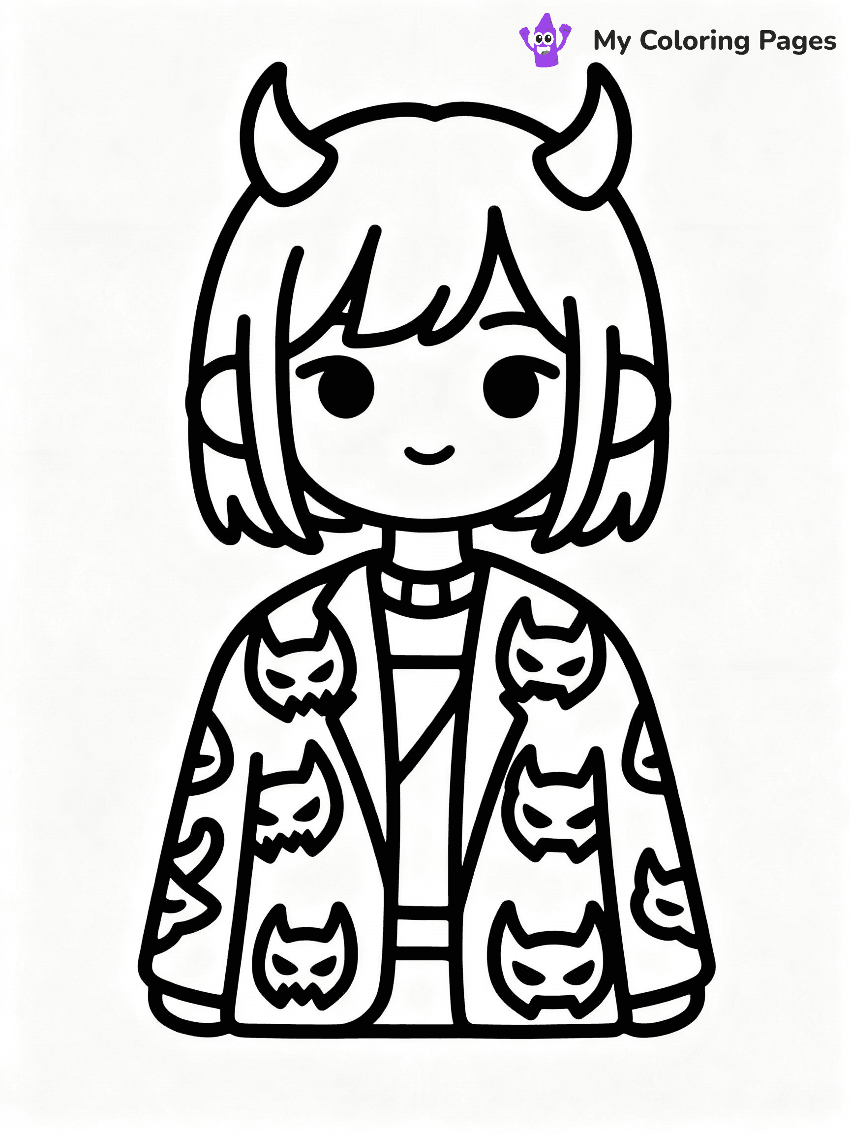 ⚠️ CRITICAL REQUIREMENT - ABSOLUTE BLACK AND WHITE ONLY ⚠️
This MUST be a BLACK AND WHITE line drawing ONLY. NO COLORS whatsoever.
- ONLY pure black lines (#000000) on pure white background (#FFFFFF)
- ABSOLUTELY NO colors, NO shading, NO gradients, NO grayscale
- If there are ANY colors in the output, the image is REJECTED
- This is a COLORING PAGE - meant to be COLORED IN by children
- The output must be UNCOLORED line art ready for coloring
⚠️ SUBJECT TO DRAW: Rumi from KPop Demon Hunters with demon patterns
(REMEMBER: Output must be BLACK AND WHITE line art only, NOT colored!)
# COLORING PAGE: BLACK OUTLINES ONLY - WHITE BACKGROUND MANDATORY
Create a **coloring book page** using EXACTLY two values: black lines, white space.
## NON-NEGOTIABLE BINARY RULES
- **ONLY #000000 (black) and #FFFFFF (white)** - NO other values exist
- **EVERY PIXEL = BLACK OR WHITE** - no gray/shading/antialiasing
- **WHITE BACKGROUND MANDATORY** - entire canvas stays white
- **ALL SHAPES HOLLOW** - everything is empty outlines waiting to be colored
- **FORBIDDEN:** fills, shading, gradients, patterns, textures, colors
- **NO SOLID REGIONS** - if it's not a thin line, it's wrong
## Universal Line Standards
- Black outlines ONLY - thin, uniform weight
- Every shape completely empty inside
- Closed contours suitable for coloring
- Simple flat illustration - zero depth/3D/realism
- **Style:** Whimsical Doodle Art Alley - rounded, friendly outlines (unless specified)
## Everything = Outline Only
- Characters/animals: hollow shapes
- Objects/clothing: empty contours
- Backgrounds/scenery: line work only
- Natural elements: outlined forms
- Dark/night areas: don't exist (use outlined symbols)
- Textures/patterns: convert to simple lines
## The Test
Can a child color EVERY white space with crayons? If any area is pre-filled/shaded/gray or colored in, it FAILS. Every shape must be waiting to receive color.
**FINAL OUTPUT**: Binary coloring page. Black lines define shapes. White spaces ready for coloring. Nothing else exists. No exceptions. Print-ready.
⚠️ FINAL REMINDER: Draw the subject "Rumi from KPop Demon Hunters with demon patterns" as BLACK AND WHITE line art. Zero colors in output.