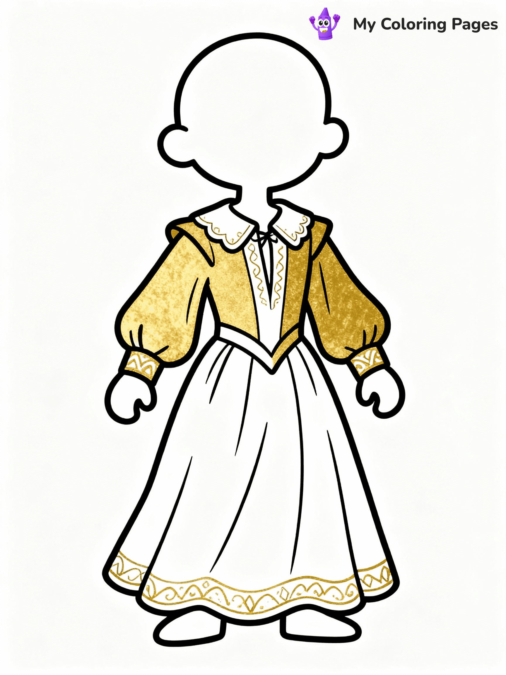 ⚠️ CRITICAL REQUIREMENT - ABSOLUTE BLACK AND WHITE ONLY ⚠️
This MUST be a BLACK AND WHITE line drawing ONLY. NO COLORS whatsoever.
- ONLY pure black lines (#000000) on pure white background (#FFFFFF)
- ABSOLUTELY NO colors, NO shading, NO gradients, NO grayscale
- If there are ANY colors in the output, the image is REJECTED
- This is a COLORING PAGE - meant to be COLORED IN by children
- The output must be UNCOLORED line art ready for coloring
⚠️ SUBJECT TO DRAW: Huntr/x performing Golden, white and gold costumes
(REMEMBER: Output must be BLACK AND WHITE line art only, NOT colored!)
# COLORING PAGE: BLACK OUTLINES ONLY - WHITE BACKGROUND MANDATORY
Create a **coloring book page** using EXACTLY two values: black lines, white space.
## NON-NEGOTIABLE BINARY RULES
- **ONLY #000000 (black) and #FFFFFF (white)** - NO other values exist
- **EVERY PIXEL = BLACK OR WHITE** - no gray/shading/antialiasing
- **WHITE BACKGROUND MANDATORY** - entire canvas stays white
- **ALL SHAPES HOLLOW** - everything is empty outlines waiting to be colored
- **FORBIDDEN:** fills, shading, gradients, patterns, textures, colors
- **NO SOLID REGIONS** - if it's not a thin line, it's wrong
## Universal Line Standards
- Black outlines ONLY - thin, uniform weight
- Every shape completely empty inside
- Closed contours suitable for coloring
- Simple flat illustration - zero depth/3D/realism
- **Style:** Whimsical Doodle Art Alley - rounded, friendly outlines (unless specified)
## Everything = Outline Only
- Characters/animals: hollow shapes
- Objects/clothing: empty contours
- Backgrounds/scenery: line work only
- Natural elements: outlined forms
- Dark/night areas: don't exist (use outlined symbols)
- Textures/patterns: convert to simple lines
## The Test
Can a child color EVERY white space with crayons? If any area is pre-filled/shaded/gray or colored in, it FAILS. Every shape must be waiting to receive color.
**FINAL OUTPUT**: Binary coloring page. Black lines define shapes. White spaces ready for coloring. Nothing else exists. No exceptions. Print-ready.
⚠️ FINAL REMINDER: Draw the subject "Huntr/x performing Golden, white and gold costumes" as BLACK AND WHITE line art. Zero colors in output.