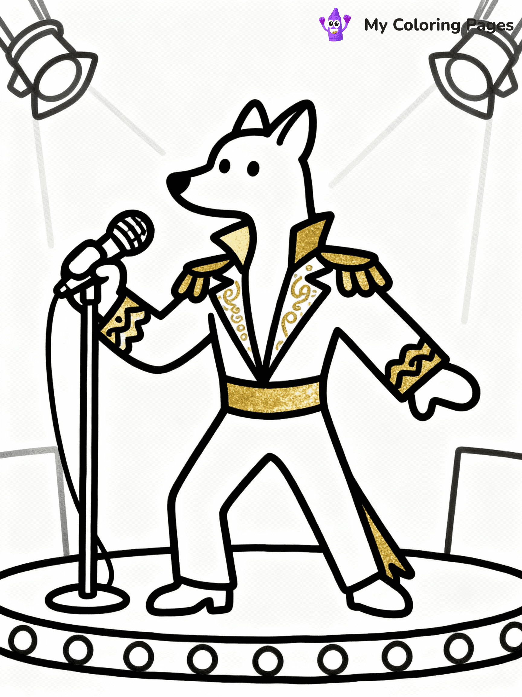 ⚠️ CRITICAL REQUIREMENT - ABSOLUTE BLACK AND WHITE ONLY ⚠️
This MUST be a BLACK AND WHITE line drawing ONLY. NO COLORS whatsoever.
- ONLY pure black lines (#000000) on pure white background (#FFFFFF)
- ABSOLUTELY NO colors, NO shading, NO gradients, NO grayscale
- If there are ANY colors in the output, the image is REJECTED
- This is a COLORING PAGE - meant to be COLORED IN by children
- The output must be UNCOLORED line art ready for coloring
⚠️ SUBJECT TO DRAW: Huntr/x performing Golden, white and gold costumes
(REMEMBER: Output must be BLACK AND WHITE line art only, NOT colored!)
# COLORING PAGE: BLACK OUTLINES ONLY - WHITE BACKGROUND MANDATORY
Create a **coloring book page** using EXACTLY two values: black lines, white space.
## NON-NEGOTIABLE BINARY RULES
- **ONLY #000000 (black) and #FFFFFF (white)** - NO other values exist
- **EVERY PIXEL = BLACK OR WHITE** - no gray/shading/antialiasing
- **WHITE BACKGROUND MANDATORY** - entire canvas stays white
- **ALL SHAPES HOLLOW** - everything is empty outlines waiting to be colored
- **FORBIDDEN:** fills, shading, gradients, patterns, textures, colors
- **NO SOLID REGIONS** - if it's not a thin line, it's wrong
## Universal Line Standards
- Black outlines ONLY - thin, uniform weight
- Every shape completely empty inside
- Closed contours suitable for coloring
- Simple flat illustration - zero depth/3D/realism
- **Style:** Whimsical Doodle Art Alley - rounded, friendly outlines (unless specified)
## Everything = Outline Only
- Characters/animals: hollow shapes
- Objects/clothing: empty contours
- Backgrounds/scenery: line work only
- Natural elements: outlined forms
- Dark/night areas: don't exist (use outlined symbols)
- Textures/patterns: convert to simple lines
## The Test
Can a child color EVERY white space with crayons? If any area is pre-filled/shaded/gray or colored in, it FAILS. Every shape must be waiting to receive color.
**FINAL OUTPUT**: Binary coloring page. Black lines define shapes. White spaces ready for coloring. Nothing else exists. No exceptions. Print-ready.
⚠️ FINAL REMINDER: Draw the subject "Huntr/x performing Golden, white and gold costumes" as BLACK AND WHITE line art. Zero colors in output.