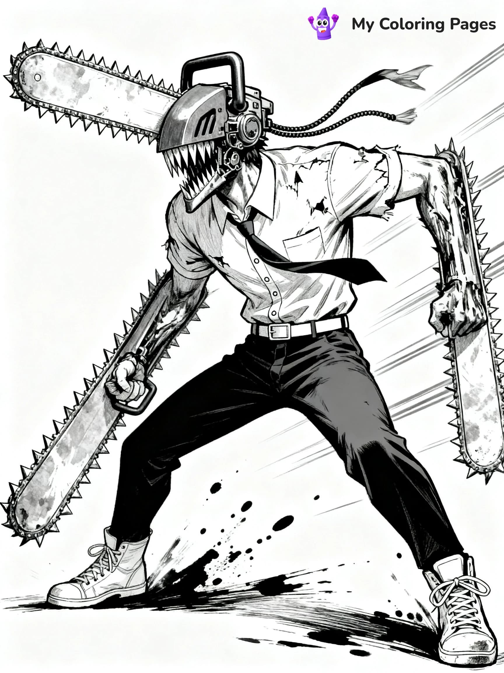 Chainsaw Man Coloring Pages - 1