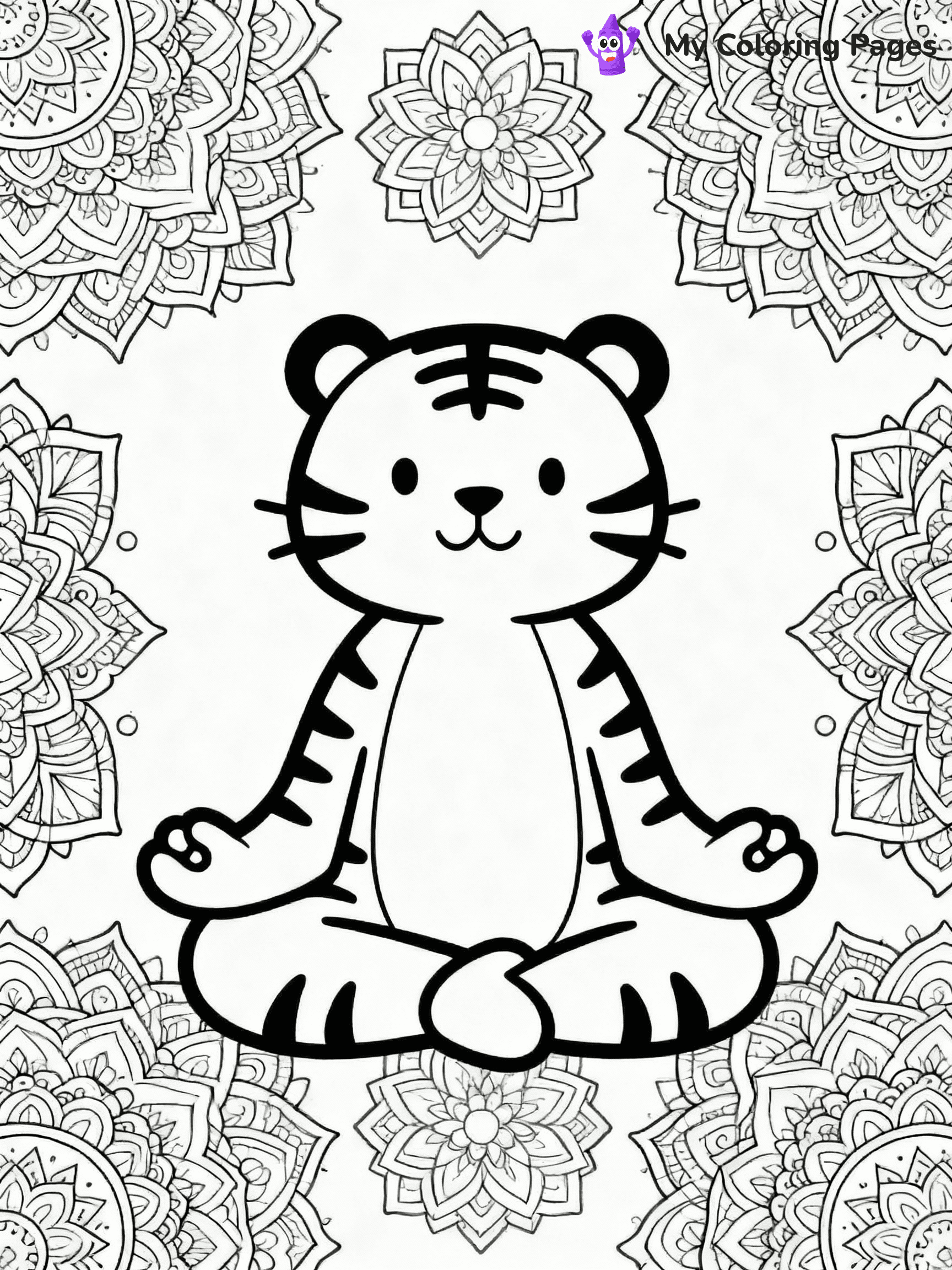 ⚠️ CRITICAL REQUIREMENT - ABSOLUTE BLACK AND WHITE ONLY ⚠️
This MUST be a BLACK AND WHITE line drawing ONLY. NO COLORS whatsoever.
- ONLY pure black lines (#000000) on pure white background (#FFFFFF)
- ABSOLUTELY NO colors, NO shading, NO gradients, NO grayscale
- If there are ANY colors in the output, the image is REJECTED
- This is a COLORING PAGE - meant to be COLORED IN by children
- The output must be UNCOLORED line art ready for coloring
⚠️ SUBJECT TO DRAW: Tiger in a meditative pose, surrounded by intricate mandala patterns, peaceful atmosphere, mandala art style
(REMEMBER: Output must be BLACK AND WHITE line art only, NOT colored!)
# COLORING PAGE: BLACK OUTLINES ONLY - WHITE BACKGROUND MANDATORY
Create a **coloring book page** using EXACTLY two values: black lines, white space.
## NON-NEGOTIABLE BINARY RULES
- **ONLY #000000 (black) and #FFFFFF (white)** - NO other values exist
- **EVERY PIXEL = BLACK OR WHITE** - no gray/shading/antialiasing
- **WHITE BACKGROUND MANDATORY** - entire canvas stays white
- **ALL SHAPES HOLLOW** - everything is empty outlines waiting to be colored
- **FORBIDDEN:** fills, shading, gradients, patterns, textures, colors
- **NO SOLID REGIONS** - if it's not a thin line, it's wrong
## Universal Line Standards
- Black outlines ONLY - thin, uniform weight
- Every shape completely empty inside
- Closed contours suitable for coloring
- Simple flat illustration - zero depth/3D/realism
- **Style:** Whimsical Doodle Art Alley - rounded, friendly outlines (unless specified)
## Everything = Outline Only
- Characters/animals: hollow shapes
- Objects/clothing: empty contours
- Backgrounds/scenery: line work only
- Natural elements: outlined forms
- Dark/night areas: don't exist (use outlined symbols)
- Textures/patterns: convert to simple lines
## The Test
Can a child color EVERY white space with crayons? If any area is pre-filled/shaded/gray or colored in, it FAILS. Every shape must be waiting to receive color.
**FINAL OUTPUT**: Binary coloring page. Black lines define shapes. White spaces ready for coloring. Nothing else exists. No exceptions. Print-ready.
⚠️ FINAL REMINDER: Draw the subject "Tiger in a meditative pose, surrounded by intricate mandala patterns, peaceful atmosphere, mandala art style" as BLACK AND WHITE line art. Zero colors in output.