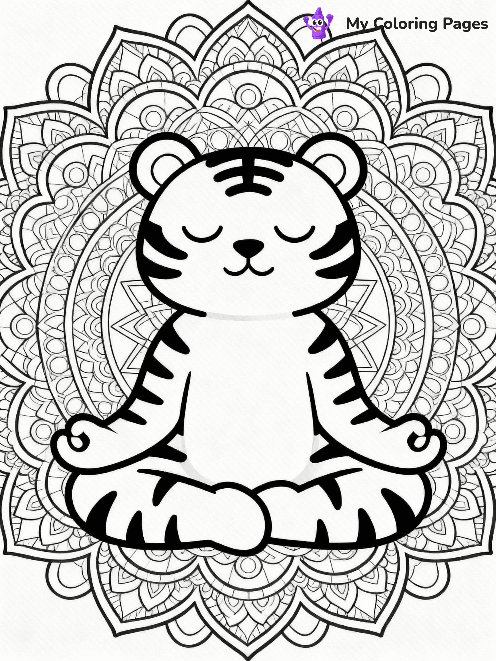 ⚠️ CRITICAL REQUIREMENT - ABSOLUTE BLACK AND WHITE ONLY ⚠️
This MUST be a BLACK AND WHITE line drawing ONLY. NO COLORS whatsoever.
- ONLY pure black lines (#000000) on pure white background (#FFFFFF)
- ABSOLUTELY NO colors, NO shading, NO gradients, NO grayscale
- If there are ANY colors in the output, the image is REJECTED
- This is a COLORING PAGE - meant to be COLORED IN by children
- The output must be UNCOLORED line art ready for coloring
⚠️ SUBJECT TO DRAW: Tiger in a meditative pose, surrounded by intricate mandala patterns, peaceful atmosphere, mandala art style
(REMEMBER: Output must be BLACK AND WHITE line art only, NOT colored!)
# COLORING PAGE: BLACK OUTLINES ONLY - WHITE BACKGROUND MANDATORY
Create a **coloring book page** using EXACTLY two values: black lines, white space.
## NON-NEGOTIABLE BINARY RULES
- **ONLY #000000 (black) and #FFFFFF (white)** - NO other values exist
- **EVERY PIXEL = BLACK OR WHITE** - no gray/shading/antialiasing
- **WHITE BACKGROUND MANDATORY** - entire canvas stays white
- **ALL SHAPES HOLLOW** - everything is empty outlines waiting to be colored
- **FORBIDDEN:** fills, shading, gradients, patterns, textures, colors
- **NO SOLID REGIONS** - if it's not a thin line, it's wrong
## Universal Line Standards
- Black outlines ONLY - thin, uniform weight
- Every shape completely empty inside
- Closed contours suitable for coloring
- Simple flat illustration - zero depth/3D/realism
- **Style:** Whimsical Doodle Art Alley - rounded, friendly outlines (unless specified)
## Everything = Outline Only
- Characters/animals: hollow shapes
- Objects/clothing: empty contours
- Backgrounds/scenery: line work only
- Natural elements: outlined forms
- Dark/night areas: don't exist (use outlined symbols)
- Textures/patterns: convert to simple lines
## The Test
Can a child color EVERY white space with crayons? If any area is pre-filled/shaded/gray or colored in, it FAILS. Every shape must be waiting to receive color.
**FINAL OUTPUT**: Binary coloring page. Black lines define shapes. White spaces ready for coloring. Nothing else exists. No exceptions. Print-ready.
⚠️ FINAL REMINDER: Draw the subject "Tiger in a meditative pose, surrounded by intricate mandala patterns, peaceful atmosphere, mandala art style" as BLACK AND WHITE line art. Zero colors in output.
