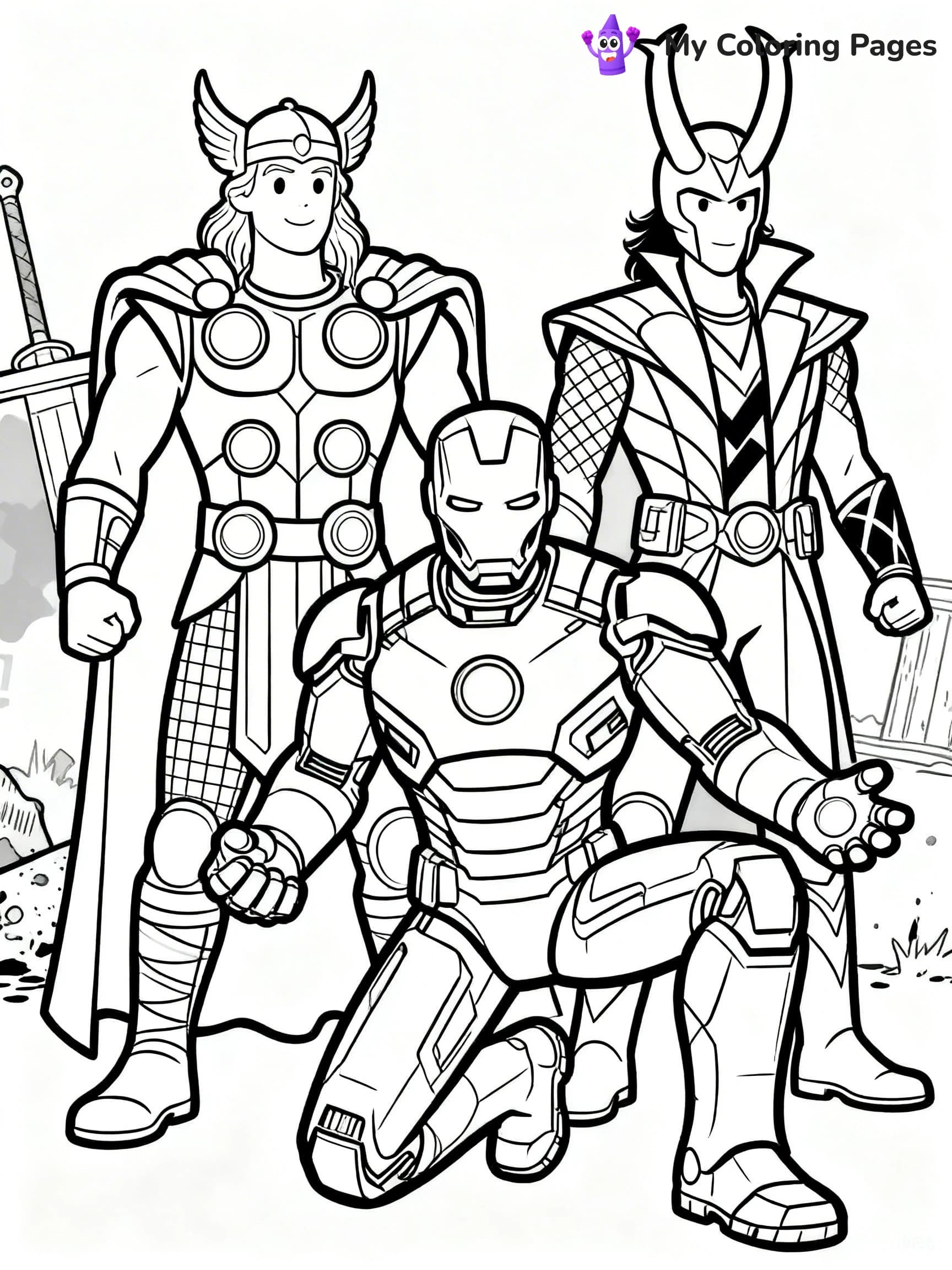 Loki Coloring Pages - 8