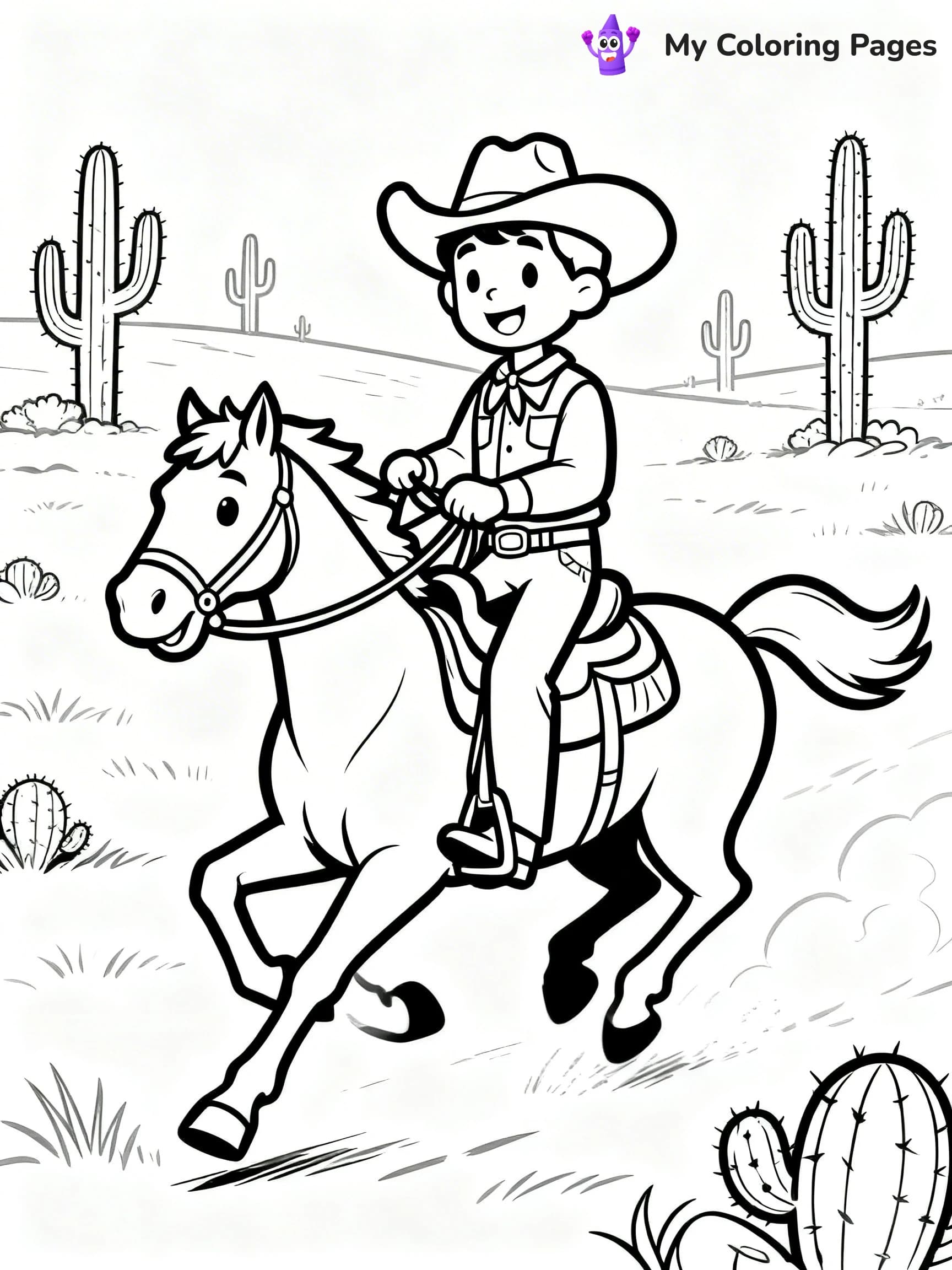 Western Coloring Pages - 17