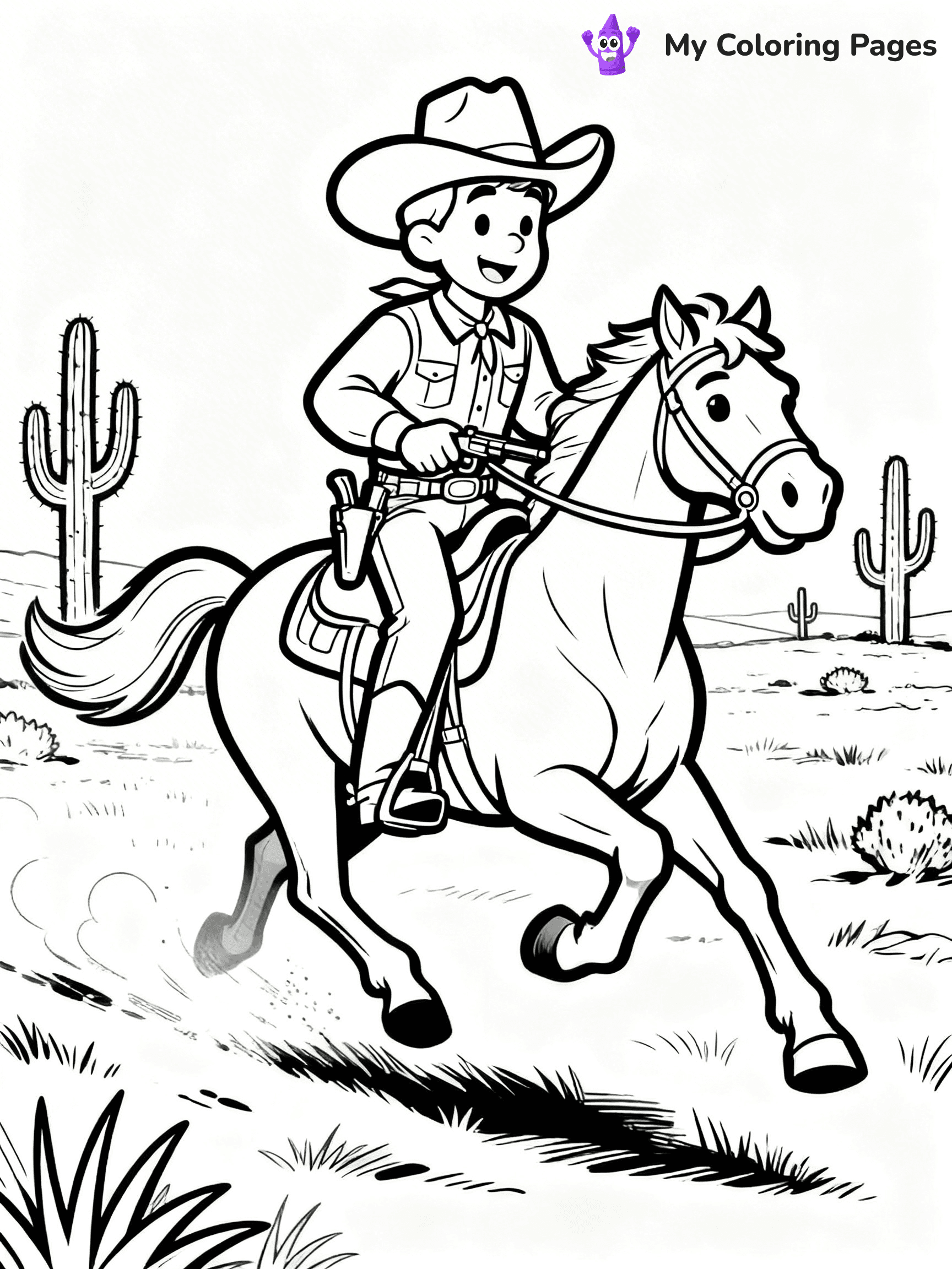 Western Coloring Pages - 16