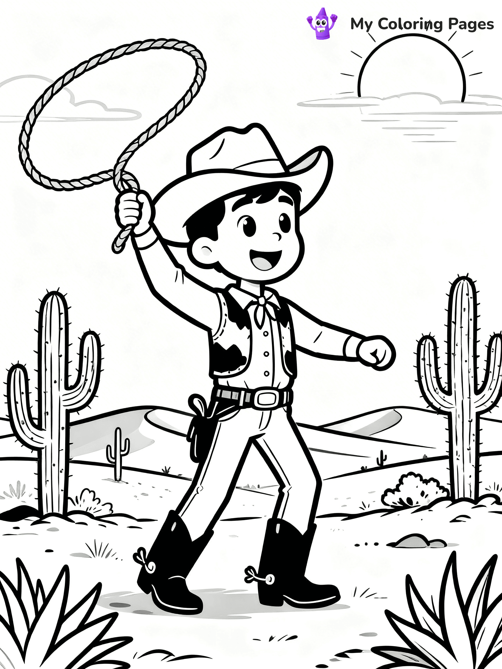 Western Coloring Pages - 3
