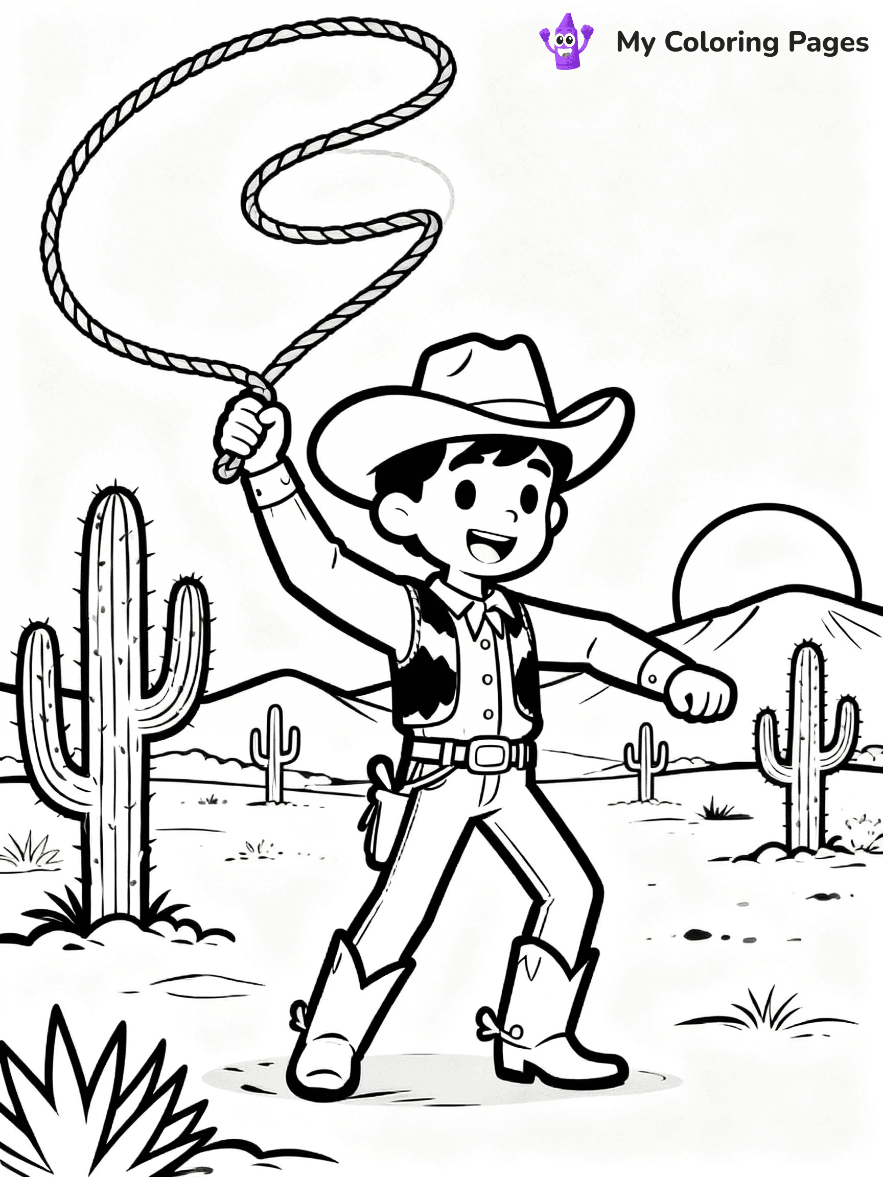 Western Coloring Pages - 1