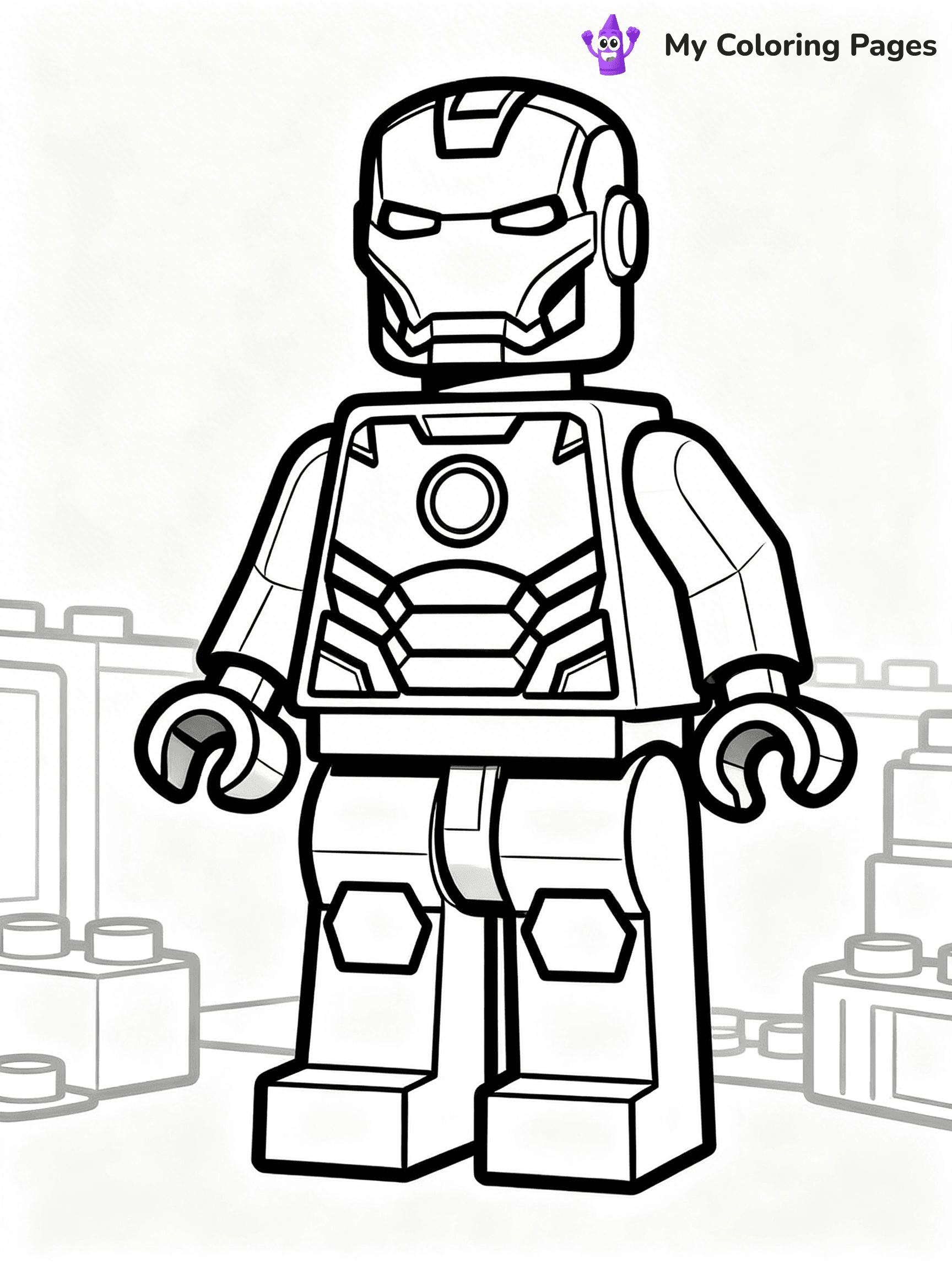 Lego Superhero Coloring Pages - 1