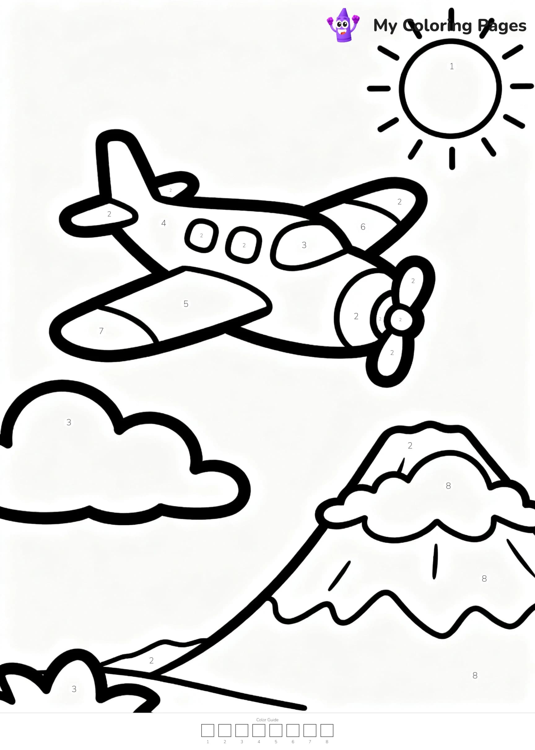 Color By Number Coloring Pages - 24
