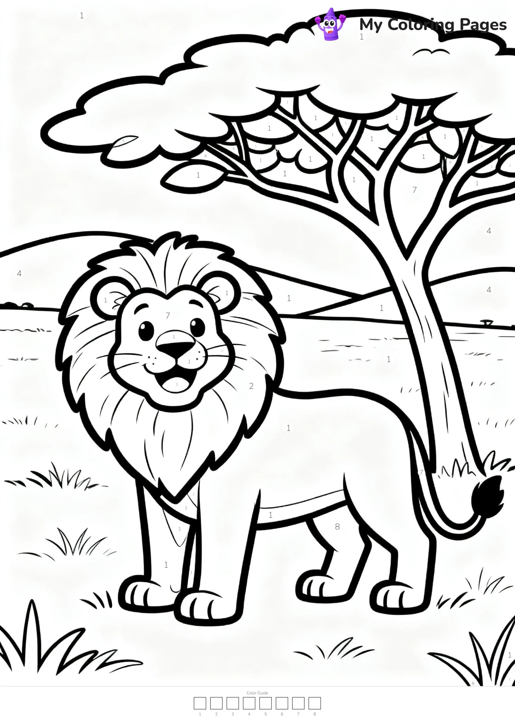 Color By Number Coloring Pages - 20