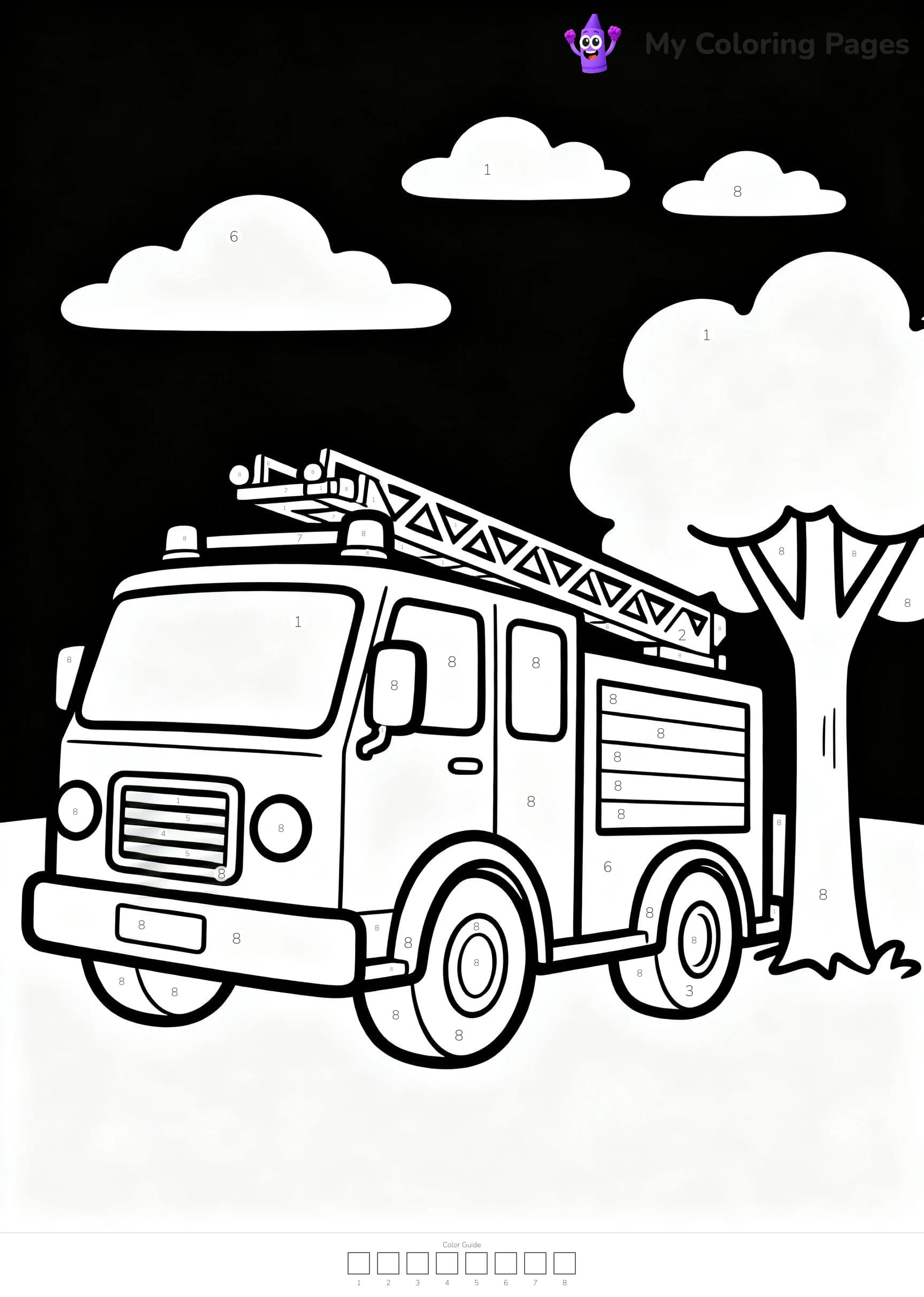 Color By Number Coloring Pages - 8